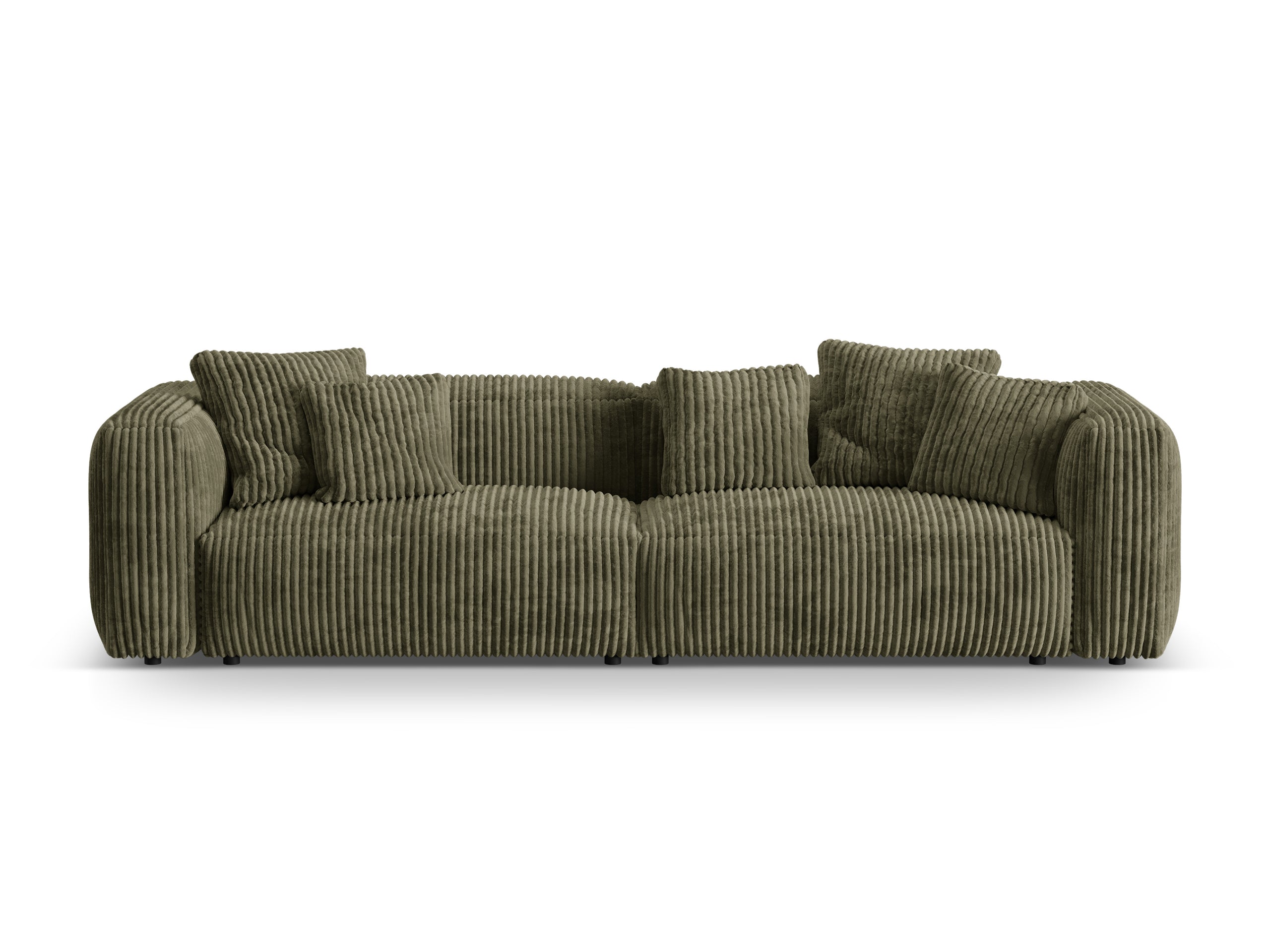Micadoni Martina viacmiestna pohovka - Menčester Tilia (Til37) - Machovozelená - Nohy: Čierny plast - Variant 76 cm