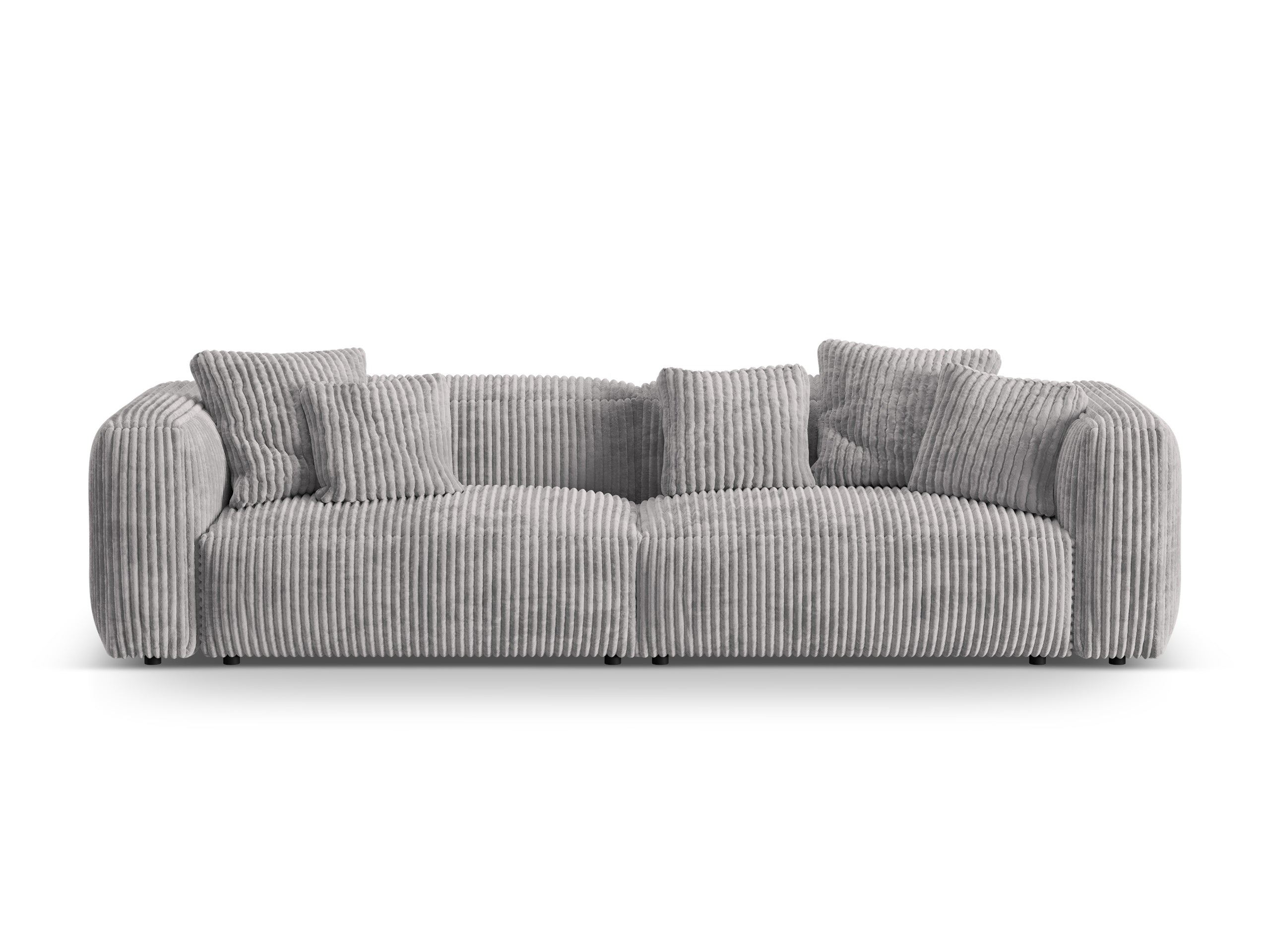 Micadoni Martina viacmiestna pohovka - Menčester Tilia (Til86) - Svetlosivá - Nohy: Čierny plast - Variant 76 cm