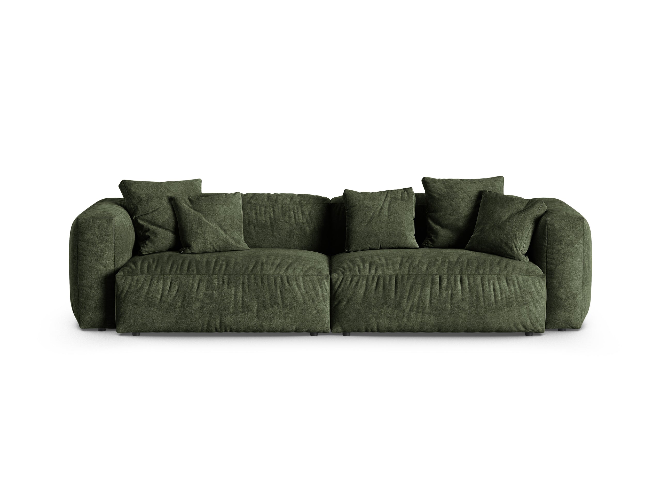 Micadoni Martina viacmiestna pohovka - Zamat Vogue (Vog11) - Zelená - Nohy: Čierny plast - Variant 90 cm