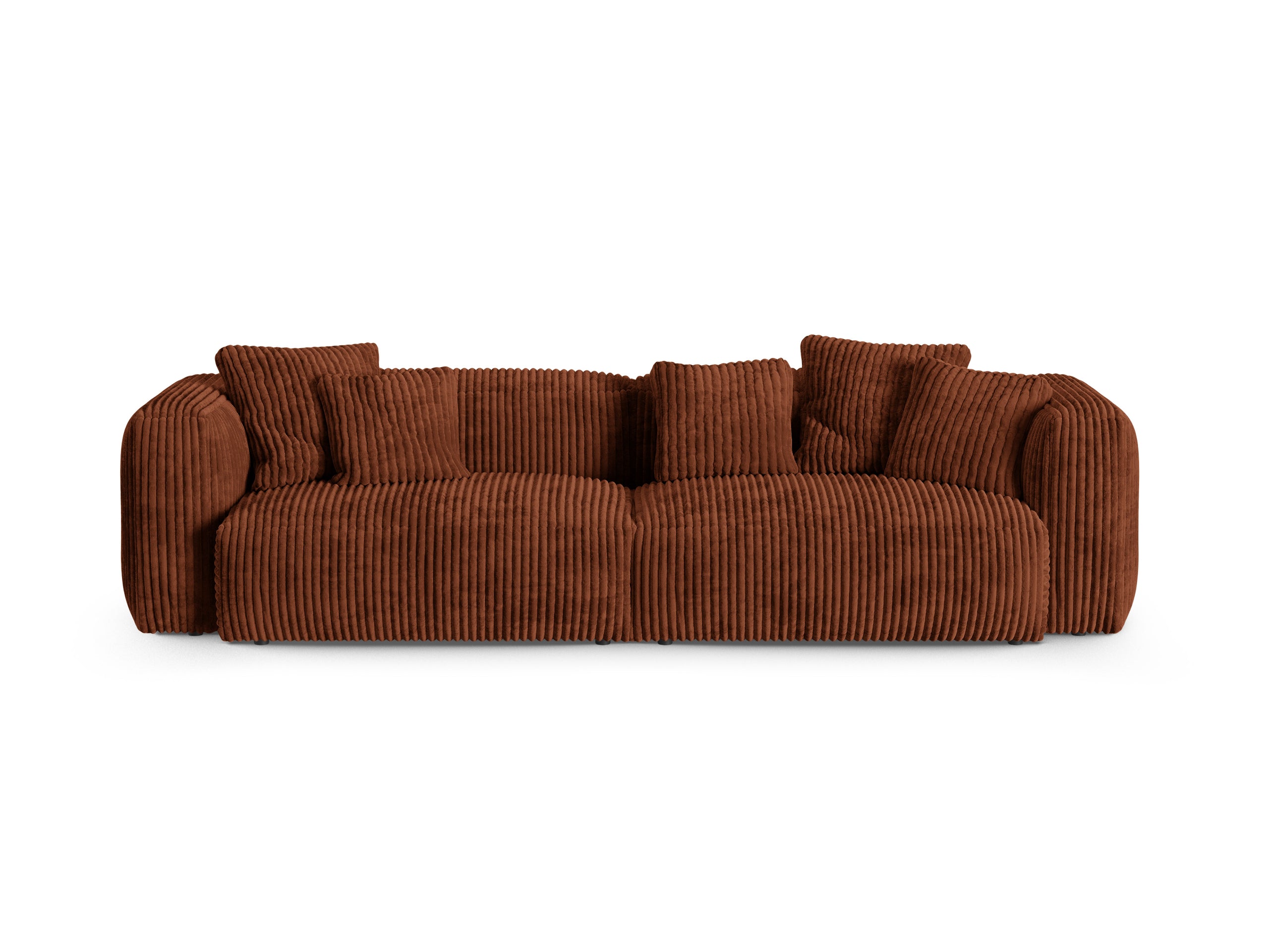 Micadoni Martina viacmiestna pohovka - Menčester Tilia (Til52) - Tehlová - Nohy: Čierny plast - Variant 90 cm