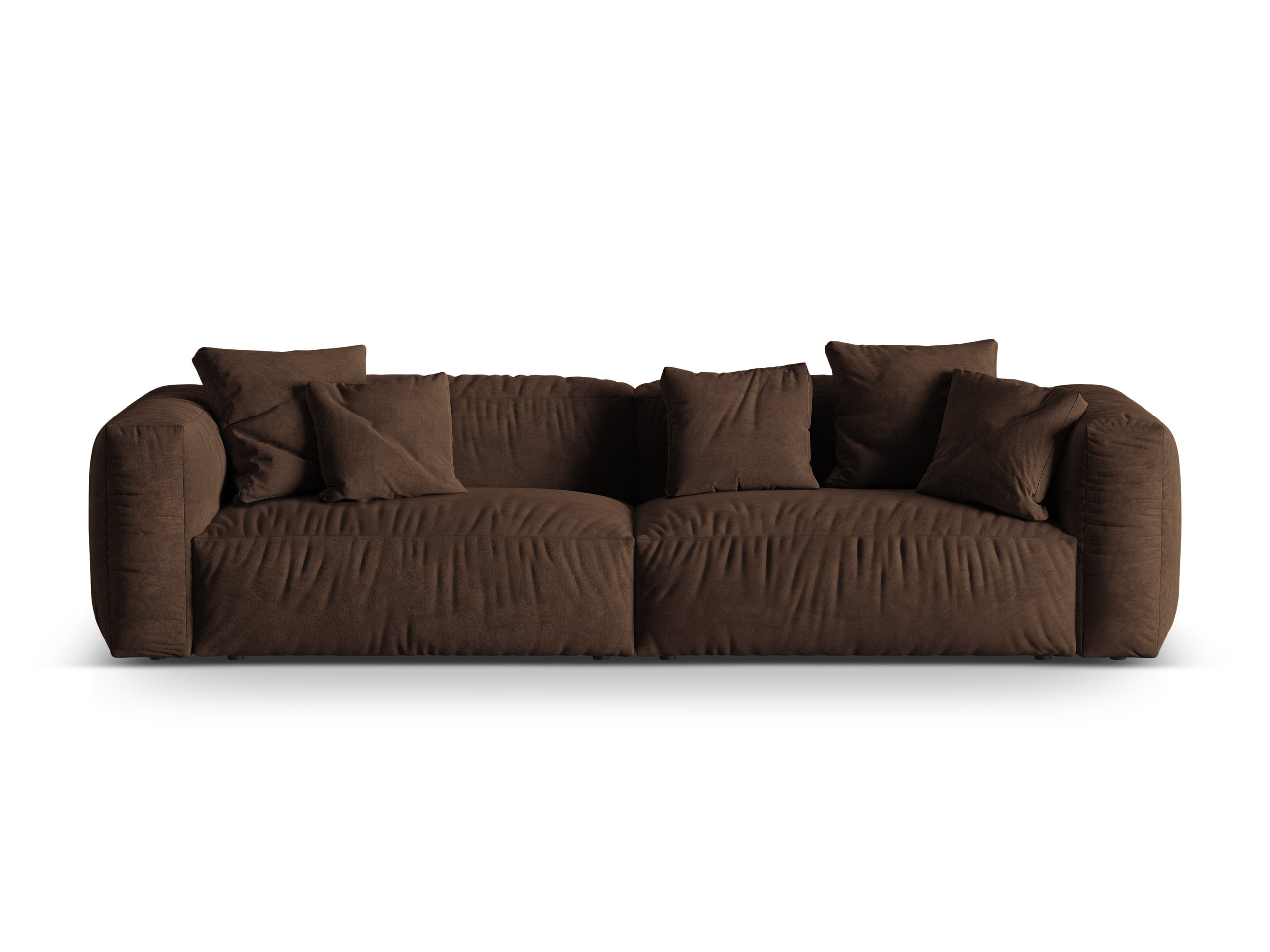 Micadoni Martina viacmiestna pohovka - Zamat Vogue (Vog6) - Čokoládová - Nohy: Čierny plast - Variant 76 cm