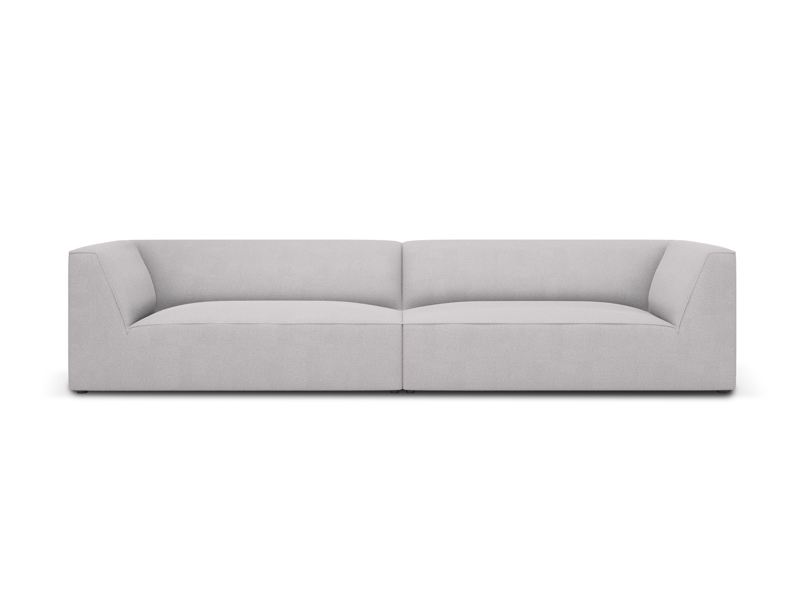 Micadoni Ruby viacmiestna pohovka 302 × 93 cm - Štrukturovaná látka Ottawa (Ota9) - Svetlosivá