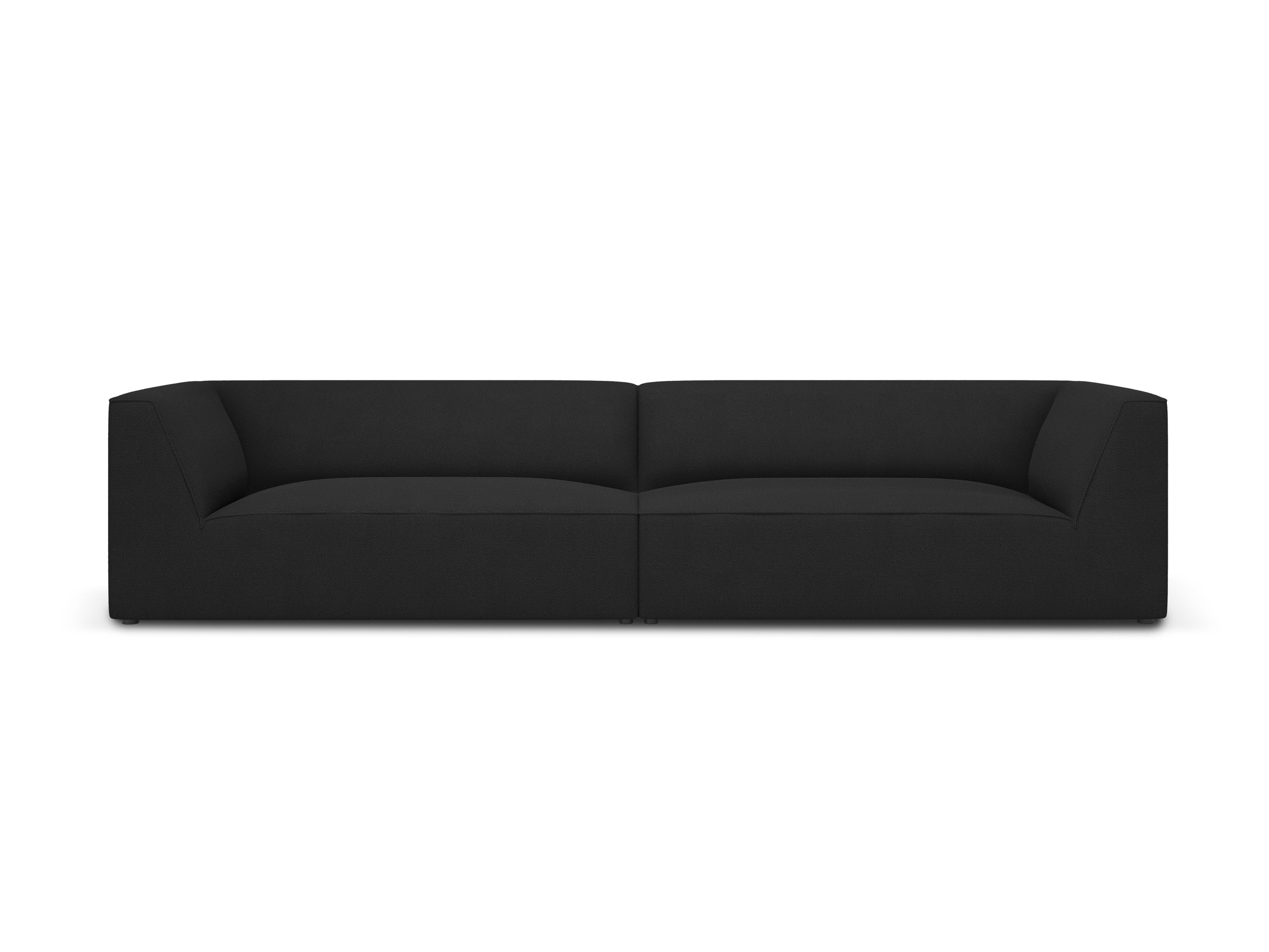 Micadoni Ruby viacmiestna pohovka 302 × 93 cm - Štrukturovaná látka Ottawa (Ota12) - Čierna