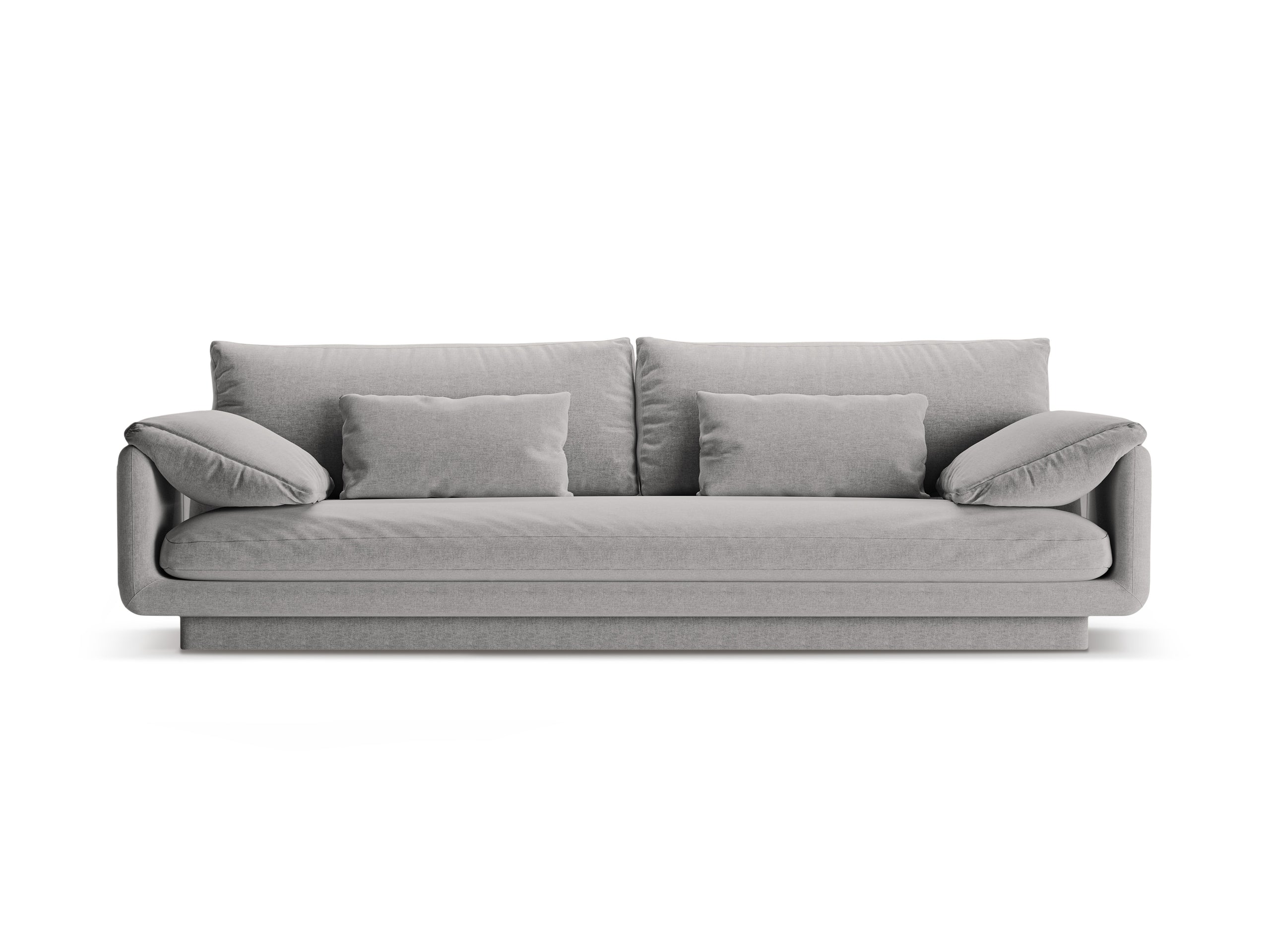 Micadoni Torino viacmiestna pohovka 250 × 103 cm - Štrukturovaná látka Wind (Win84) - Svetlosivá