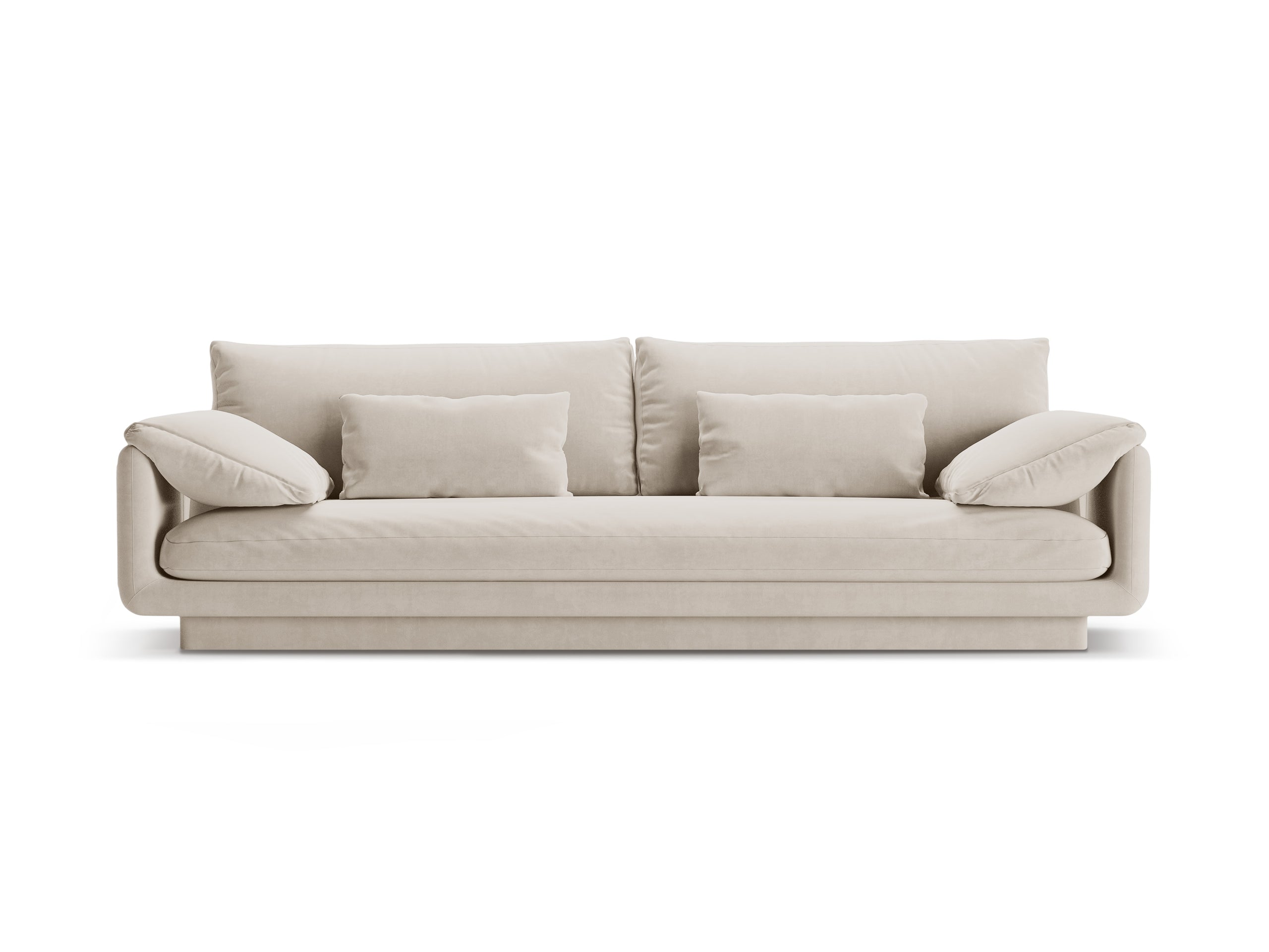 Micadoni Torino viacmiestna pohovka 250 × 103 cm - Zamat Casino (Caspear) - Svetlobéžová