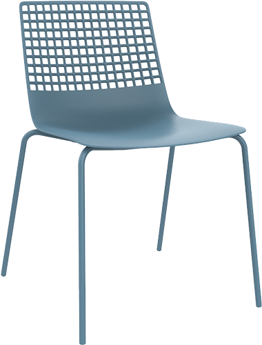 Barcelona DD Wire stohovateľná stolička - Modrá, Bez podrúčok