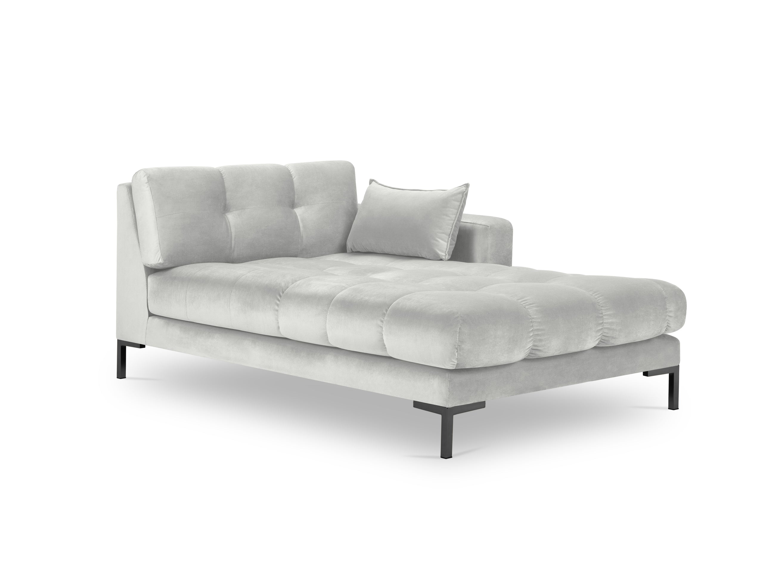 Micadoni Mamaia leňoška 102 × 185 cm - Zamat Bluvel (Blu03) - Strieborná - Pravé prevedenie