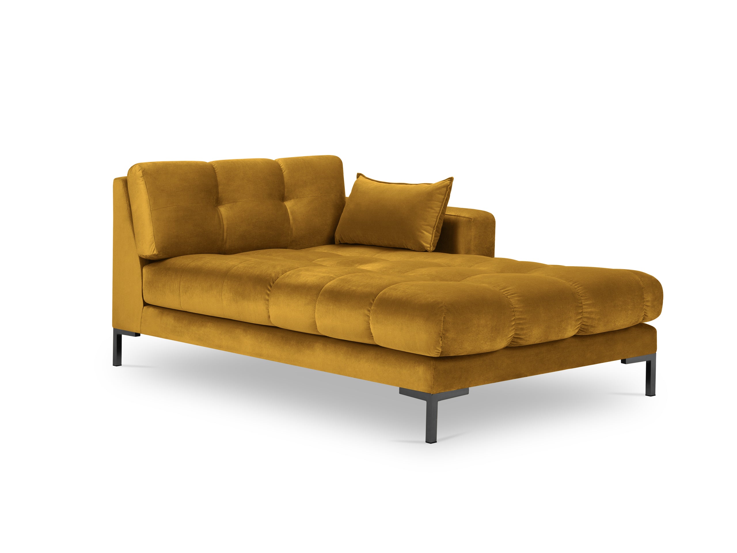 Micadoni Mamaia leňoška 102 × 185 cm - Zamat Bluvel (Blu68) - Žltá - Pravé prevedenie