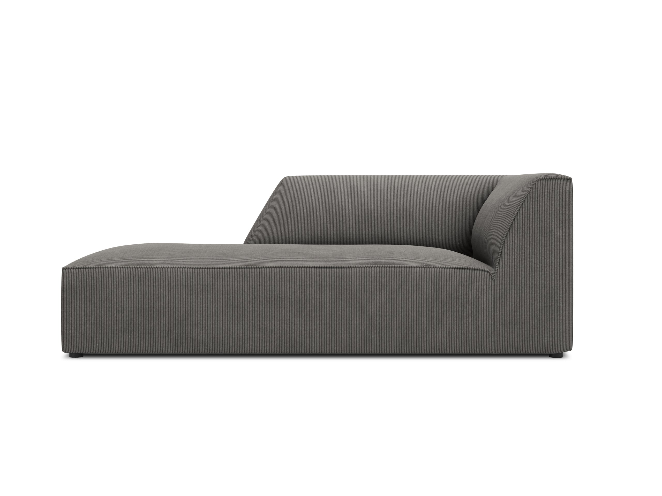 Micadoni Ruby leňoška 93 × 180 cm - Menčester Scala (Scaant) - Tmavosivá - Ľavé prevedenie