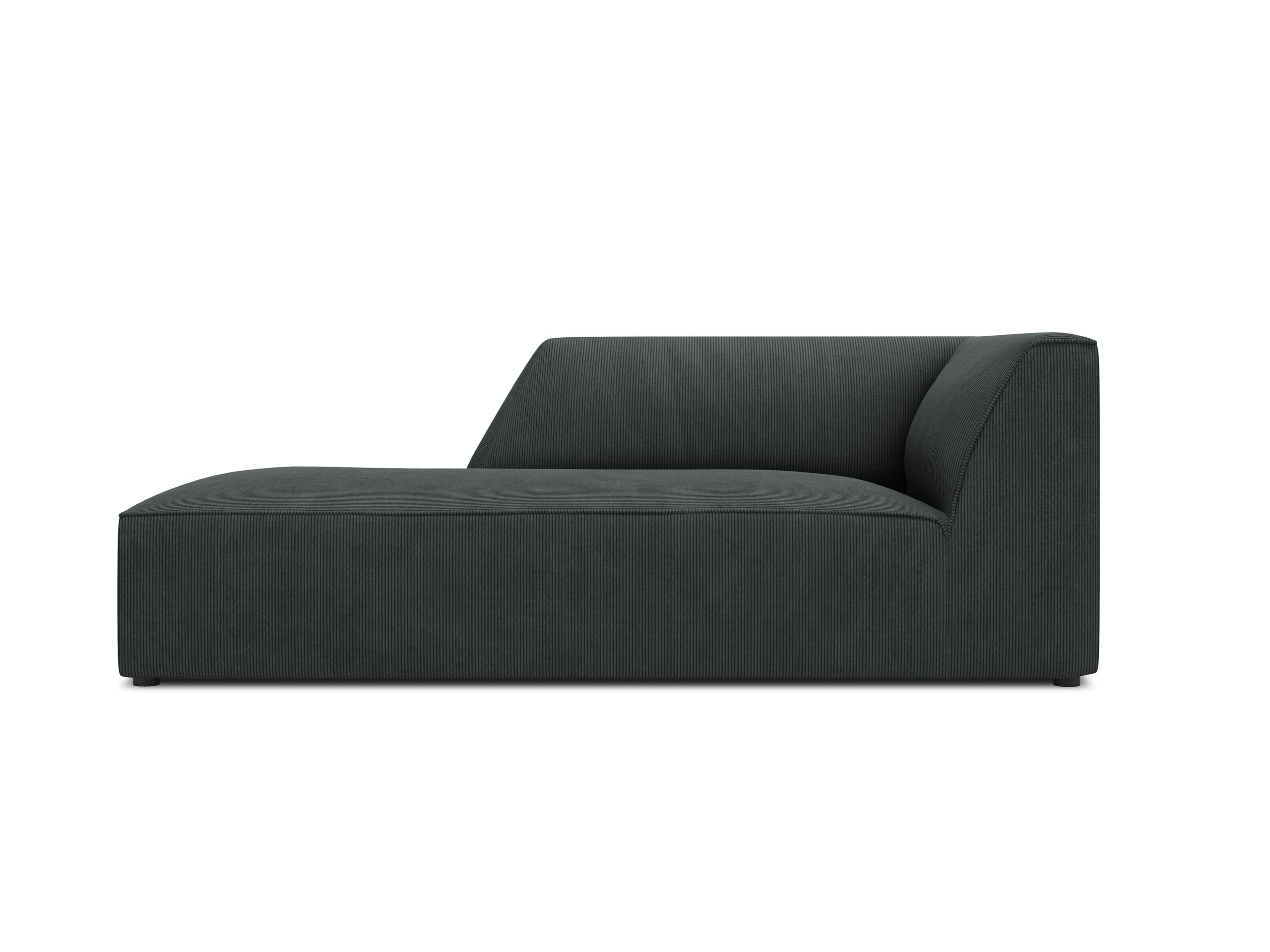 Micadoni Ruby leňoška 93 × 180 cm - Menčester Scala (Scabla) - Čierna - Ľavé prevedenie