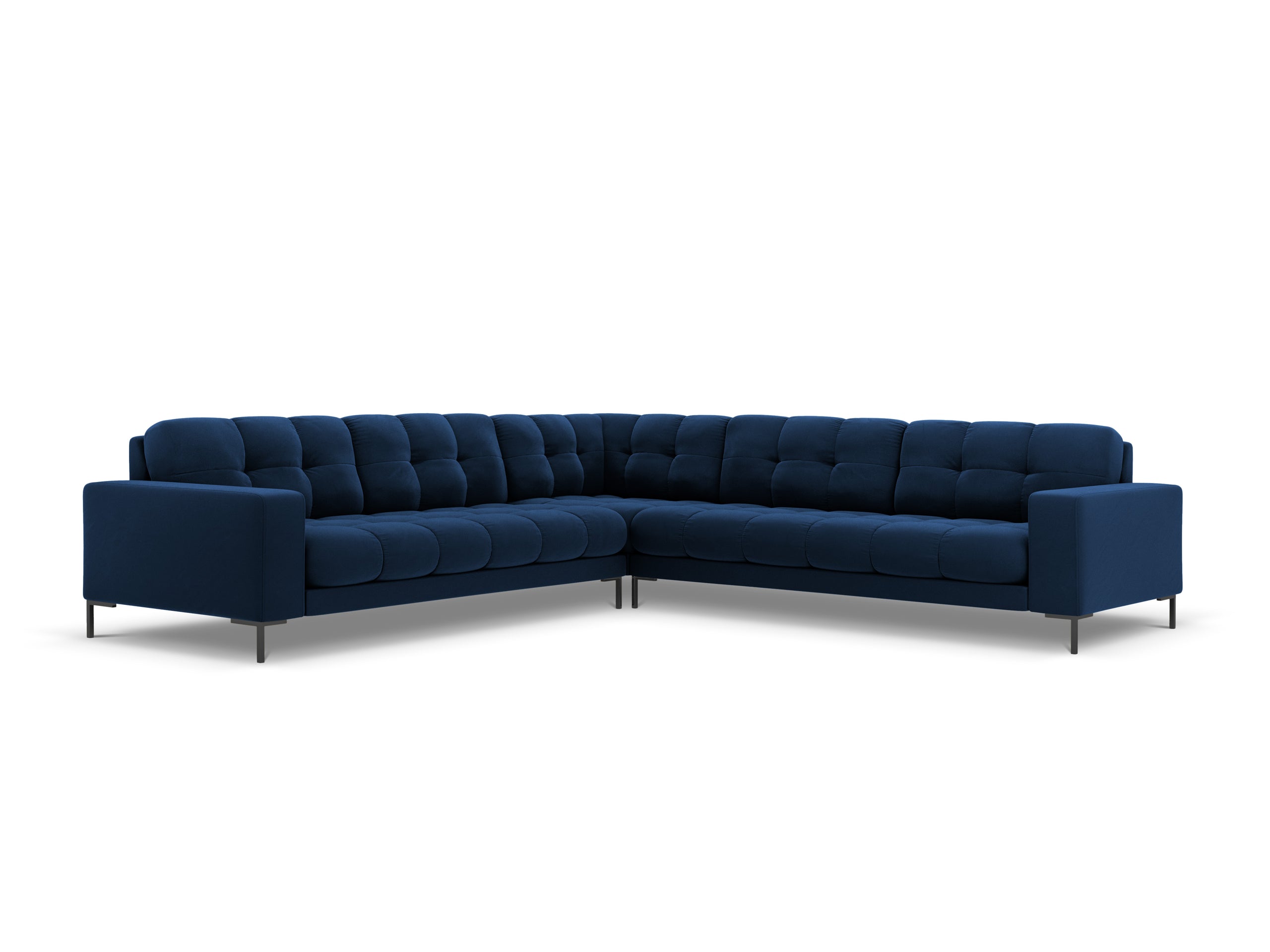 Micadoni Mamaia symetrická rohová sedačka 256 × 256 cm - Zamat Bluvel (Blu86) - Kráľovská modrá
