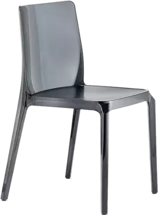 Pedrali Blitz transparentná stolička - Čierna transparentná