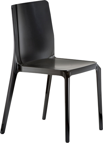 Pedrali Blitz transparentná stolička - Čierna
