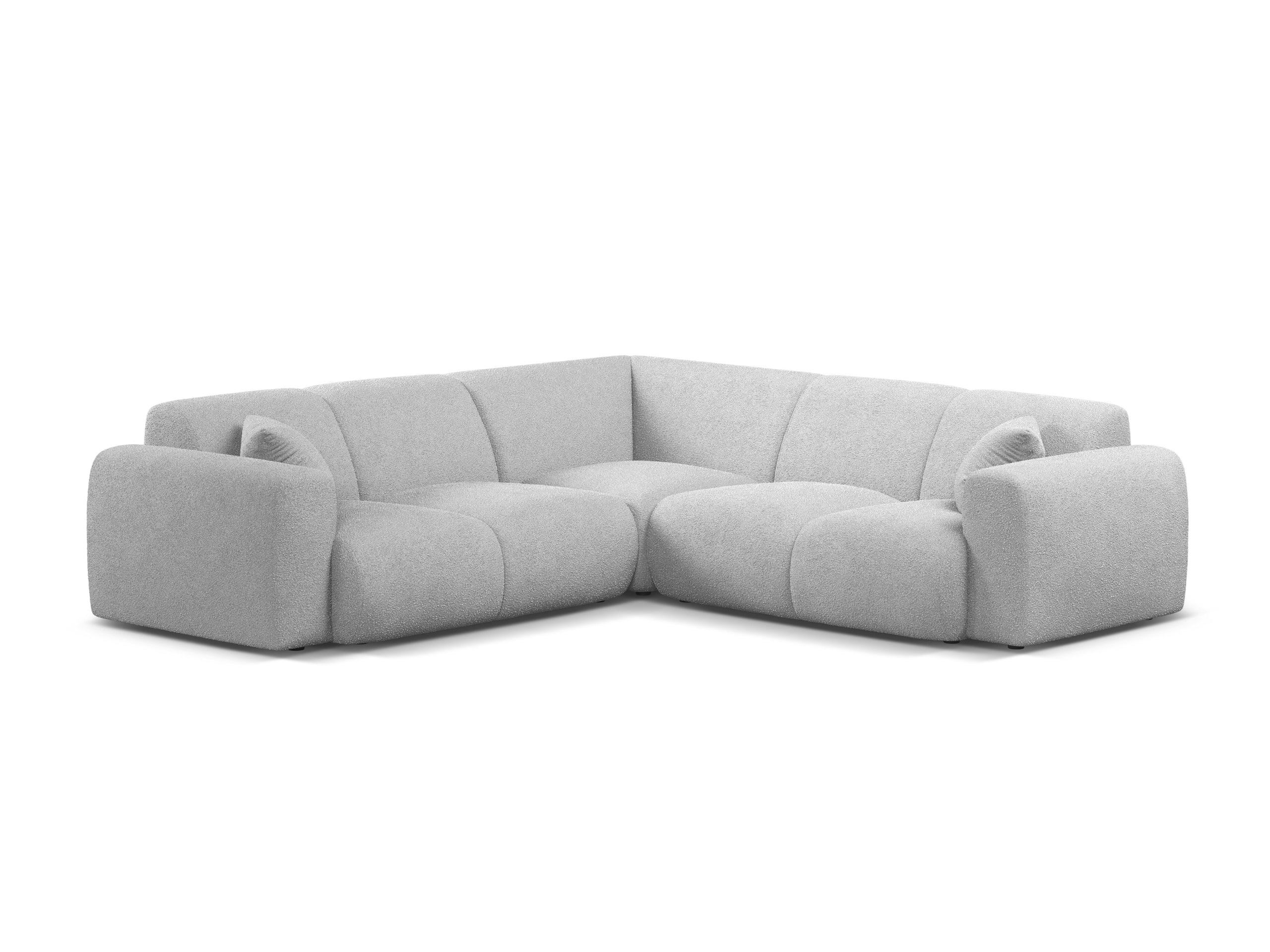 Micadoni Molino symetrická rohová sedačka 252 × 252 cm - Buklé Baloo (Bal2085) - Svetlosivá