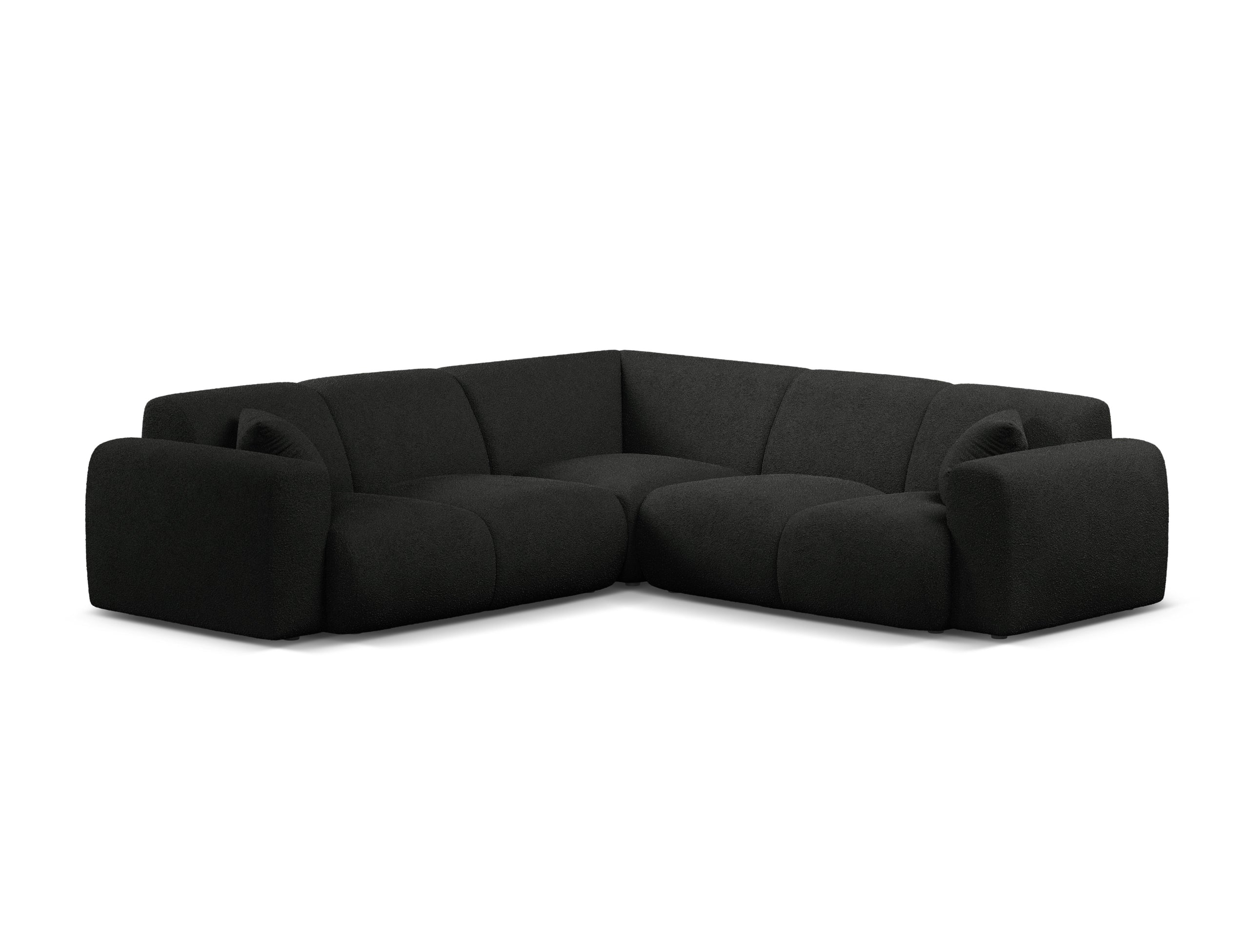 Micadoni Molino symetrická rohová sedačka 252 × 252 cm - Buklé Baloo (Bal2082) - Čierna