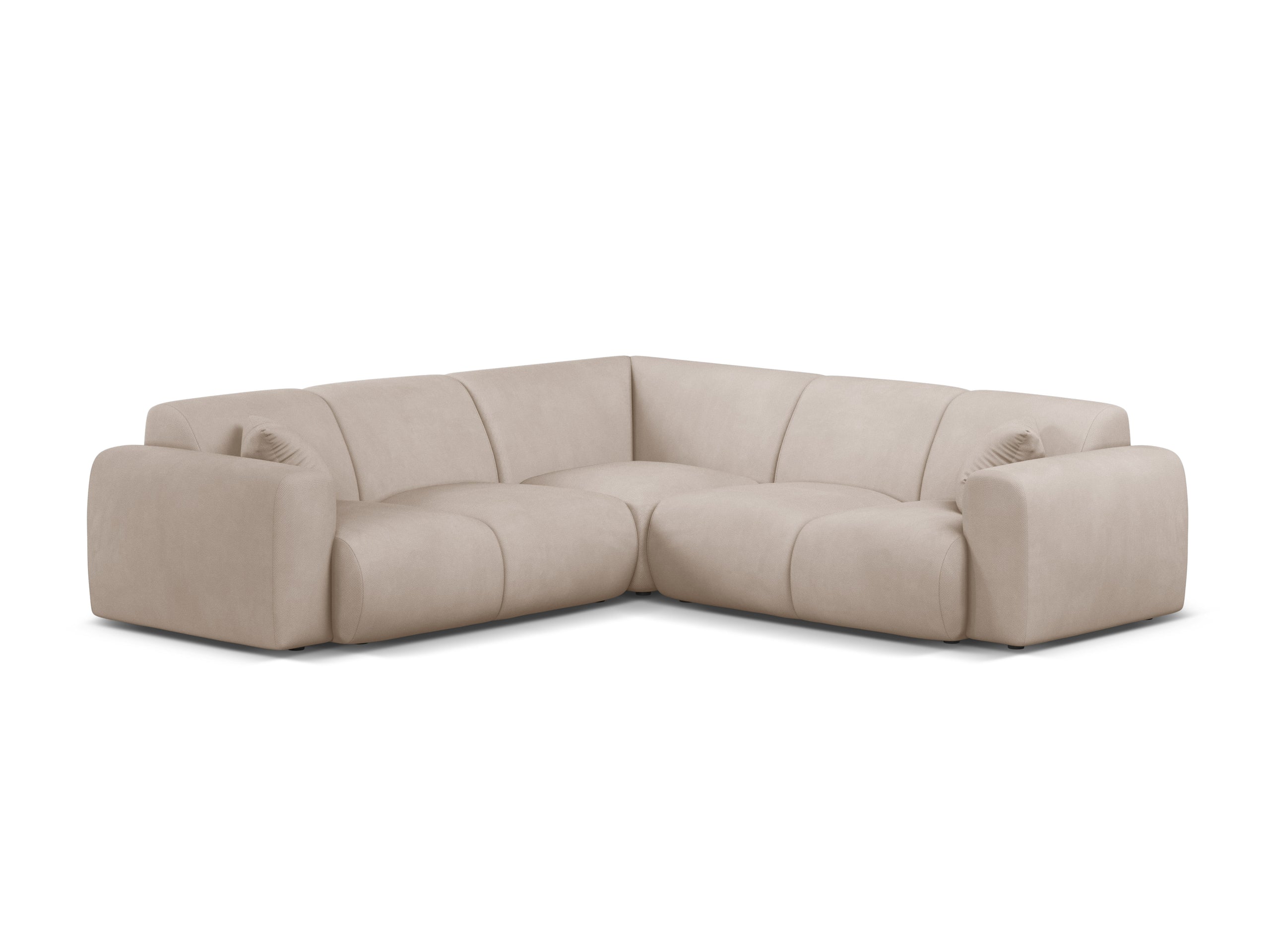 Micadoni Molino symetrická rohová sedačka 252 × 252 cm - Ženilka Rebel (Reb25) - Béžová