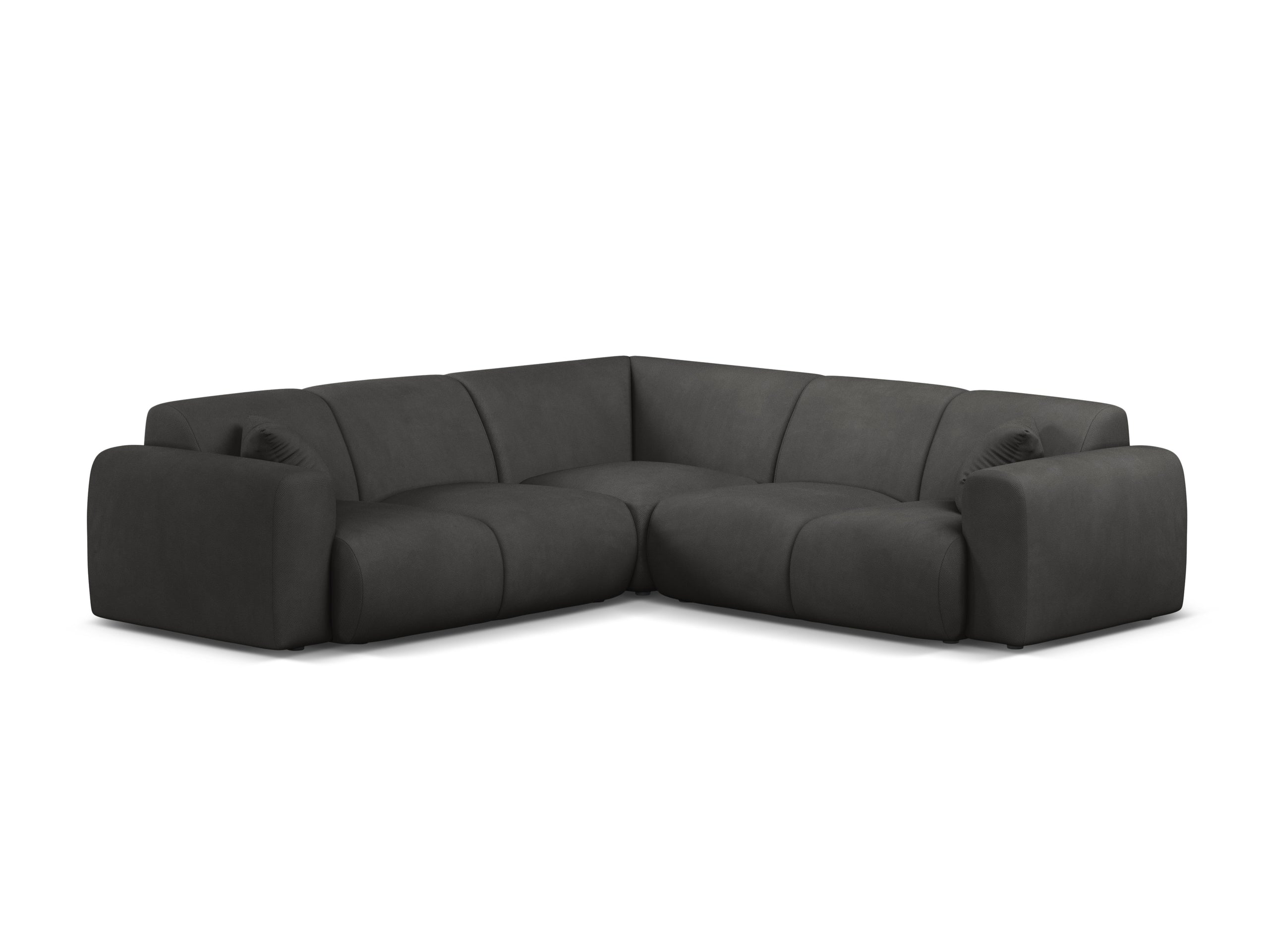 Micadoni Molino symetrická rohová sedačka 252 × 252 cm - Ženilka Rebel (Reb3) - Tmavosivá