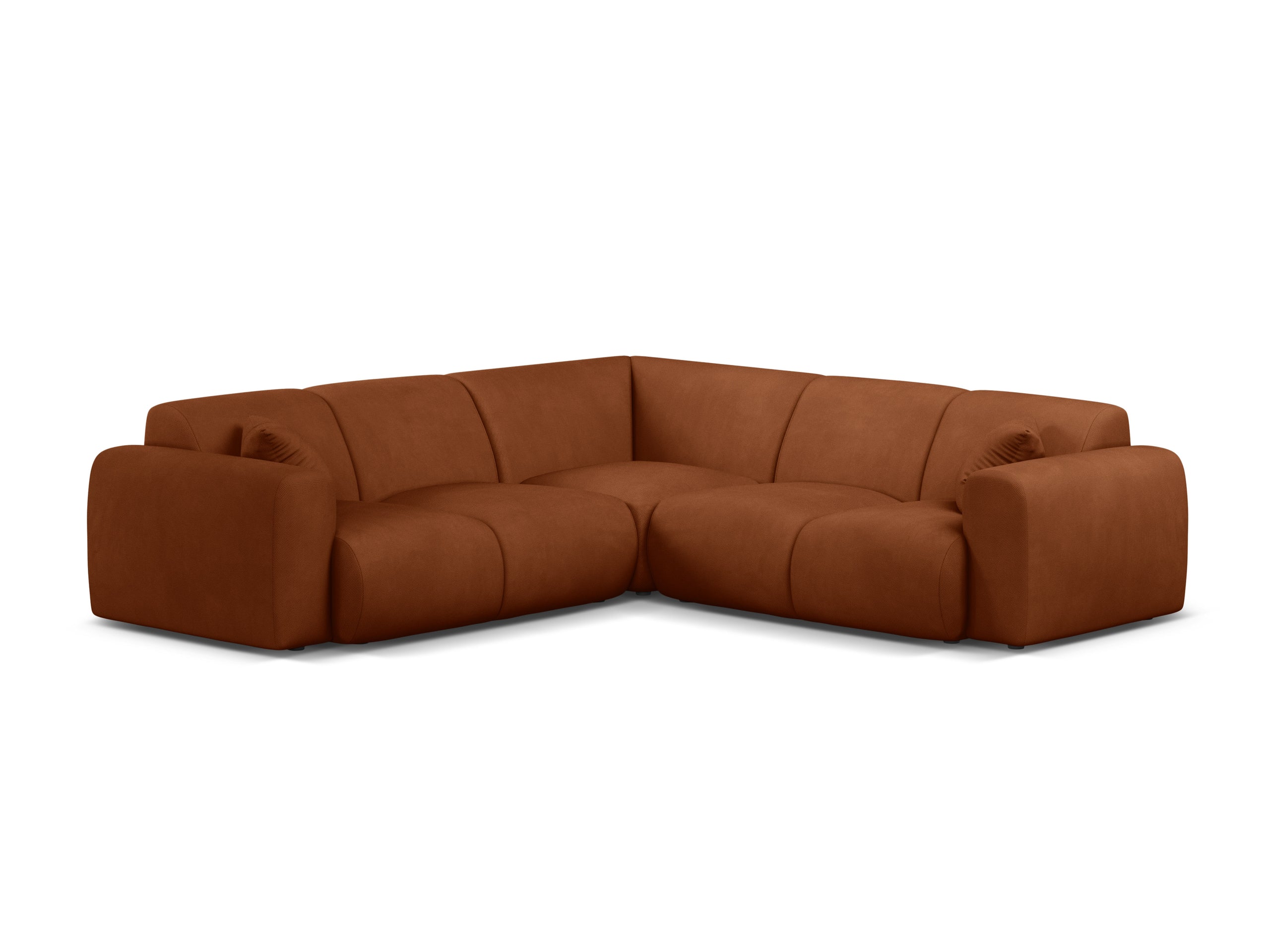 Micadoni Molino symetrická rohová sedačka 252 × 252 cm - Ženilka Rebel (Reb20) - Oranžová