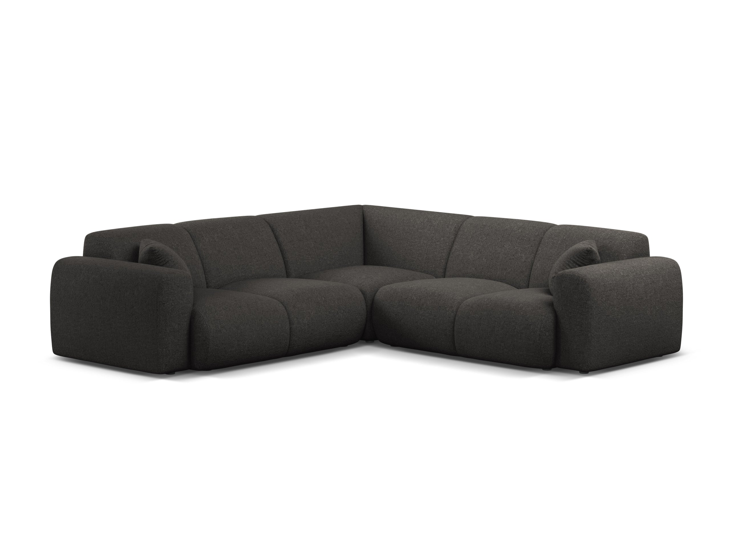 Micadoni Molino symetrická rohová sedačka 252 × 252 cm - Ženilka Eden (Eden20) - Tmavosivá