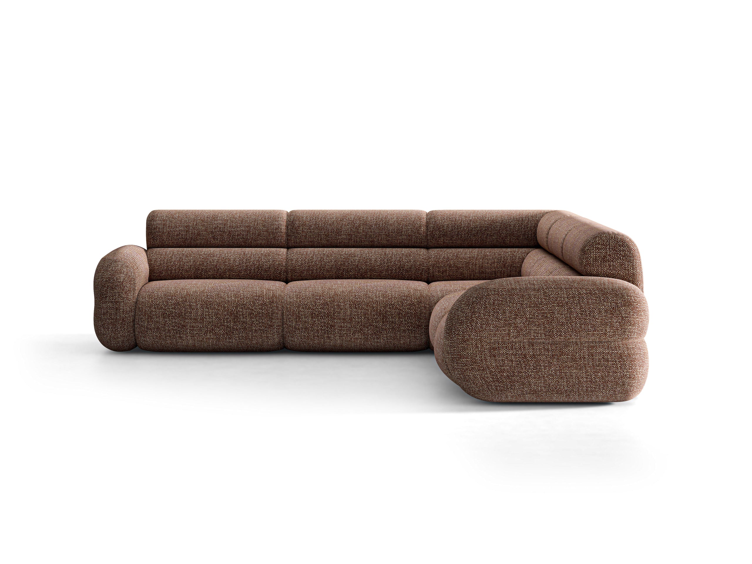 Micadoni Neo symetrická rohová sedačka 295 × 295 cm - Ženilka SILENCIO (Sil27) - Hnedá