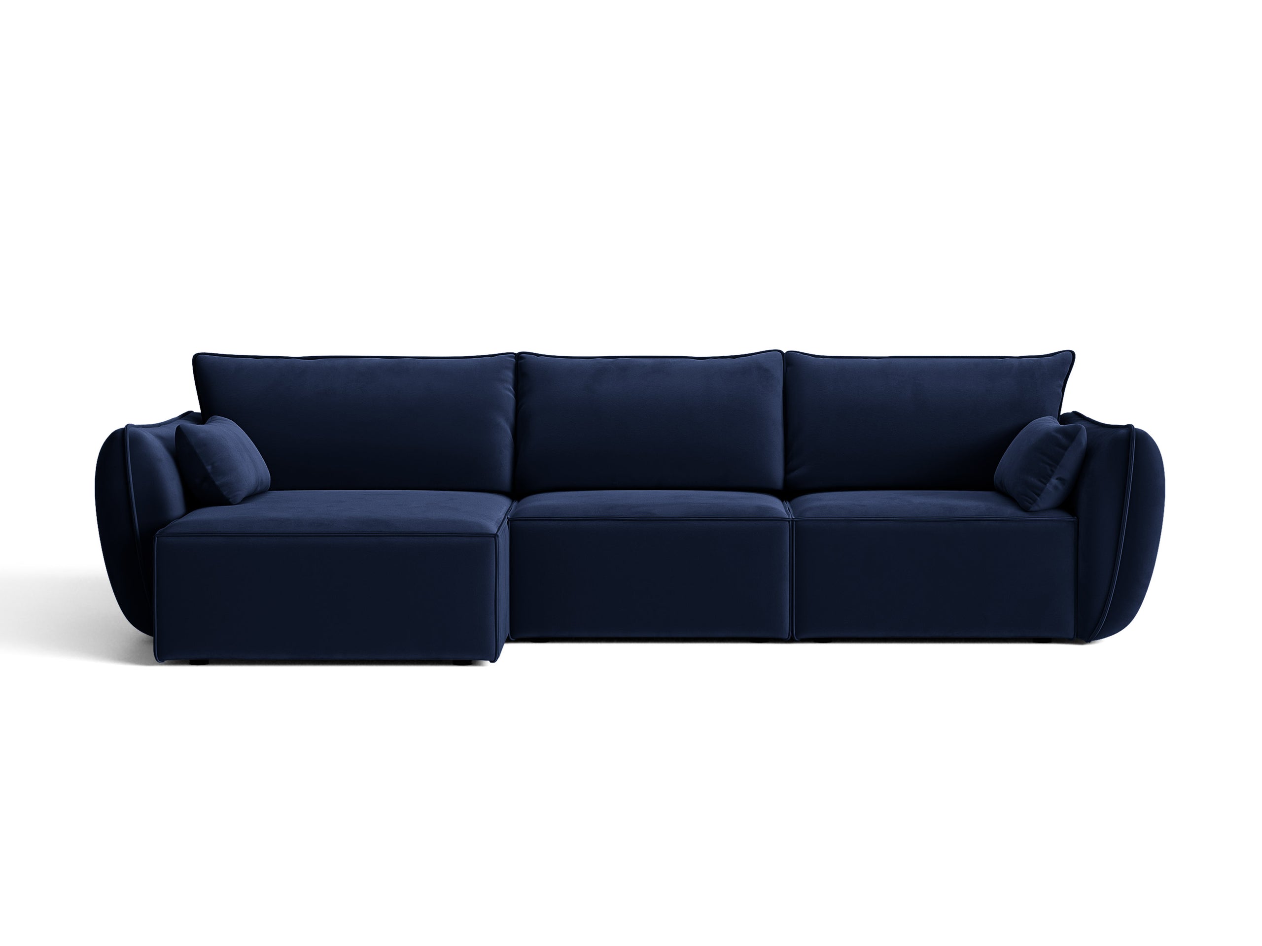 Micadoni Kaelle rohová sedačka 308 × 171 cm - Zamat Bluvel (Blu86) - Kráľovská modrá - Ľavé prevedenie