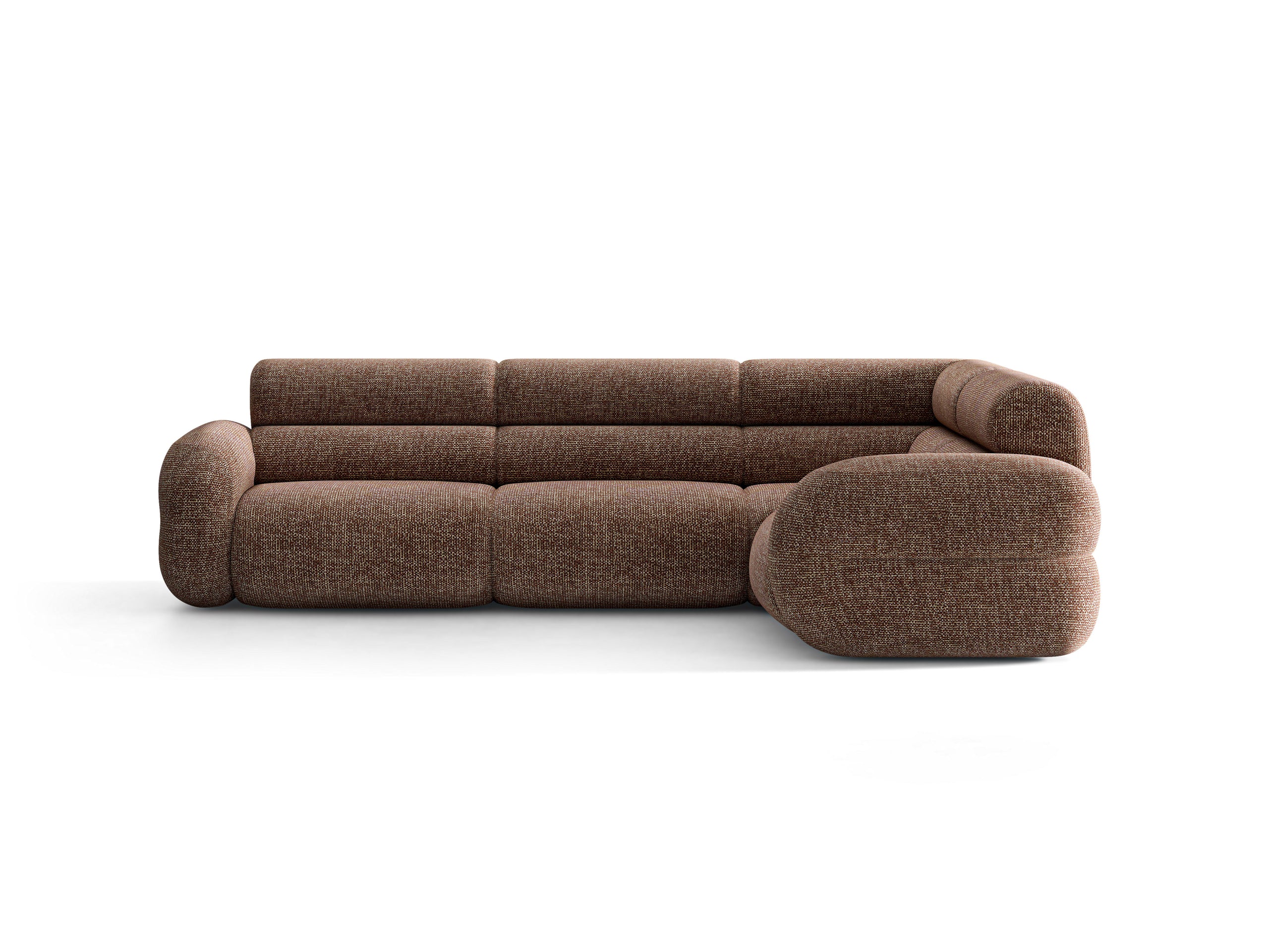 Micadoni Neo rohová sedačka 295 × 210 cm - Ženilka SILENCIO (Sil27) - Hnedá - Pravé prevedenie