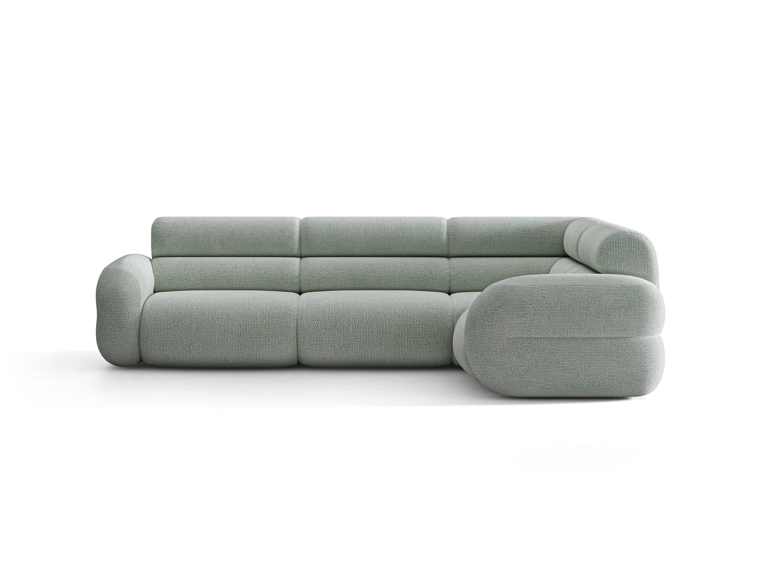 Micadoni Neo rohová sedačka 295 × 210 cm - Ženilka SILENCIO (Sil72) - Tlmená modrá - Pravé prevedenie