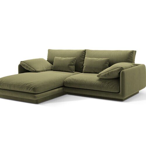 Micadoni Torino rohová sedačka 220 × 170 cm - Materiál nôh: čierny plast