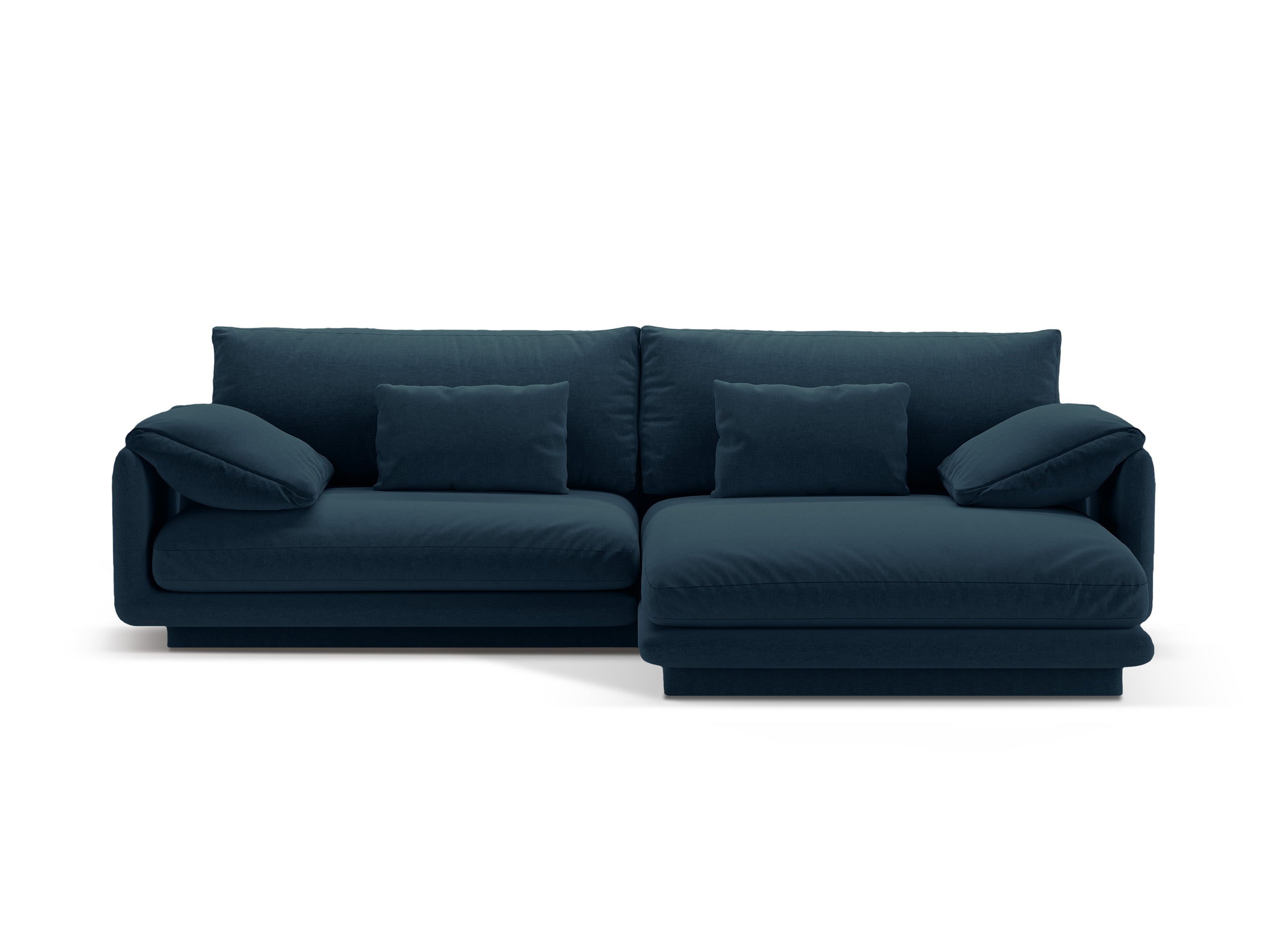 Micadoni Torino rohová sedačka 250 × 170 cm - Štrukturovaná látka Wind (Win77) - Námornícka modrá - Pravé prevedenie