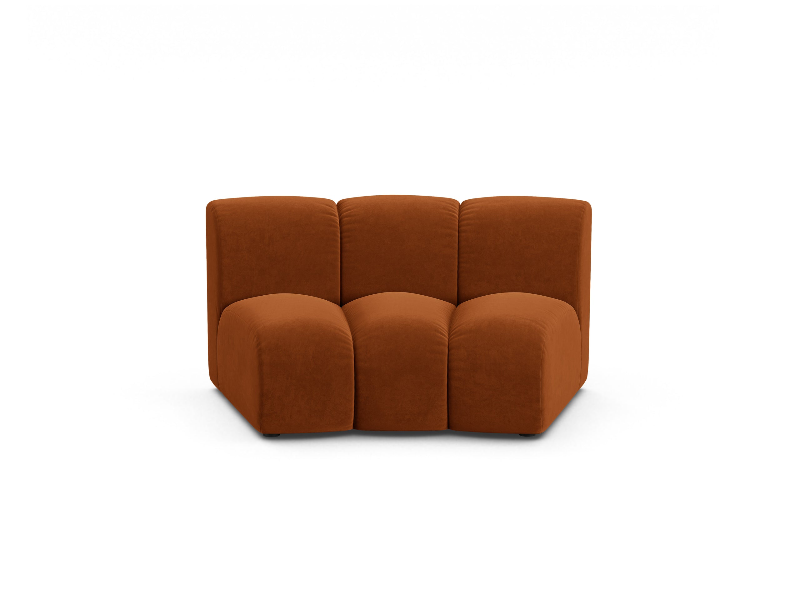 Micadoni Lupine modul sedačky bez podrúčok 154 × 95 cm - Zamat Salvador (Sal14) - Terakotová