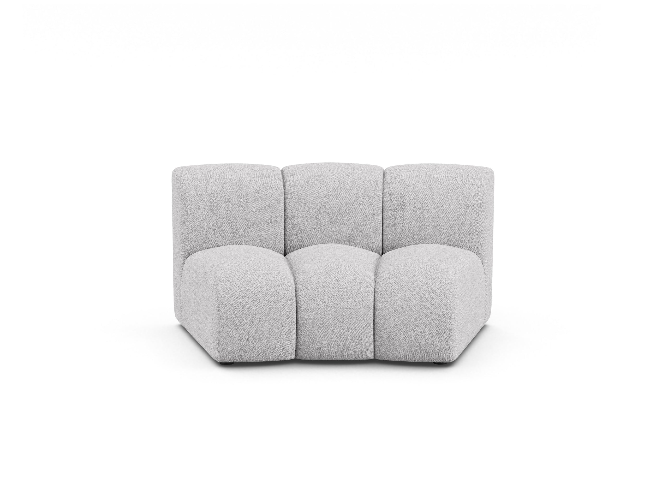 Micadoni Lupine modul sedačky bez podrúčok 154 × 95 cm - Buklé Baloo (Bal2085) - Svetlosivá