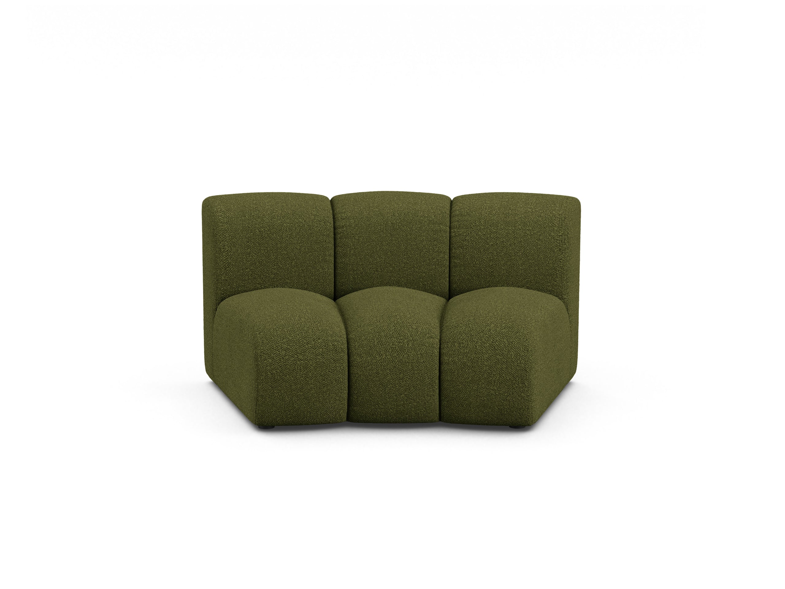 Micadoni Lupine modul sedačky bez podrúčok 154 × 95 cm - Buklé Baloo (Bal2090) - Tmavá olivovozelená