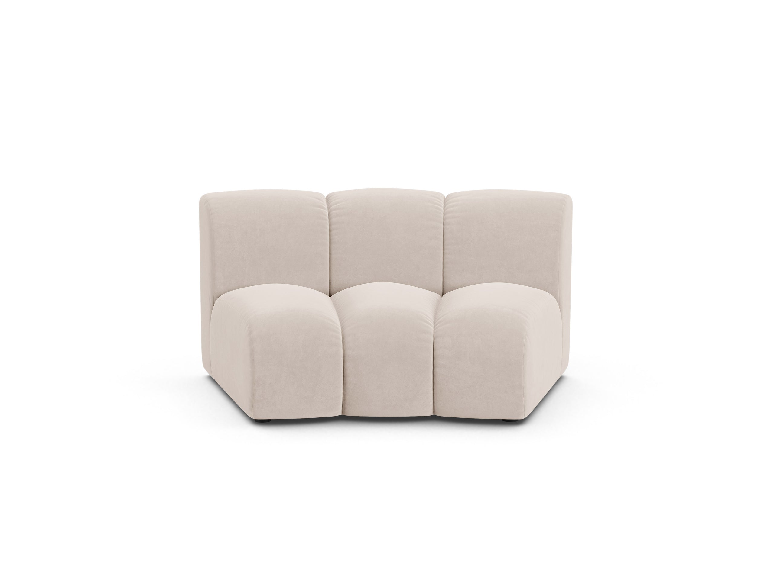 Micadoni Lupine modul sedačky bez podrúčok 154 × 95 cm - Zamat Venus (Ven2927) - Svetlobéžová