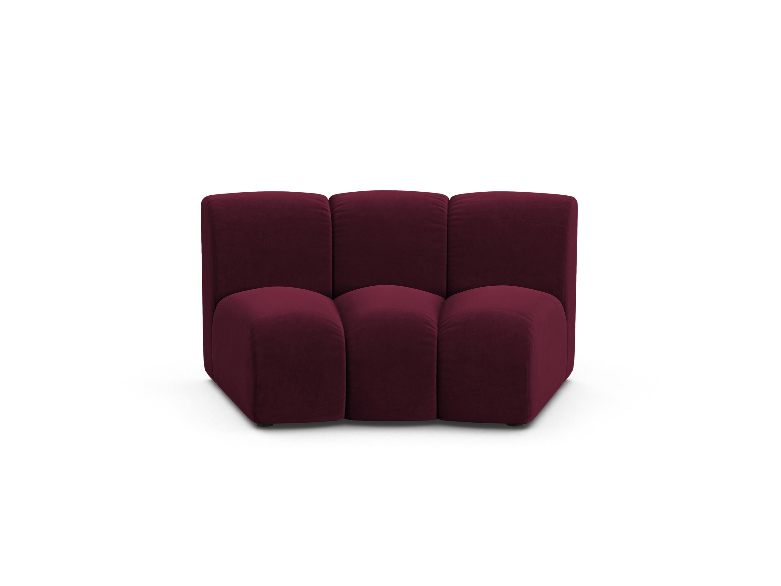 Micadoni Lupine modul sedačky bez podrúčok 154 × 95 cm - Zamat Venus (Ven2932) - Vínová