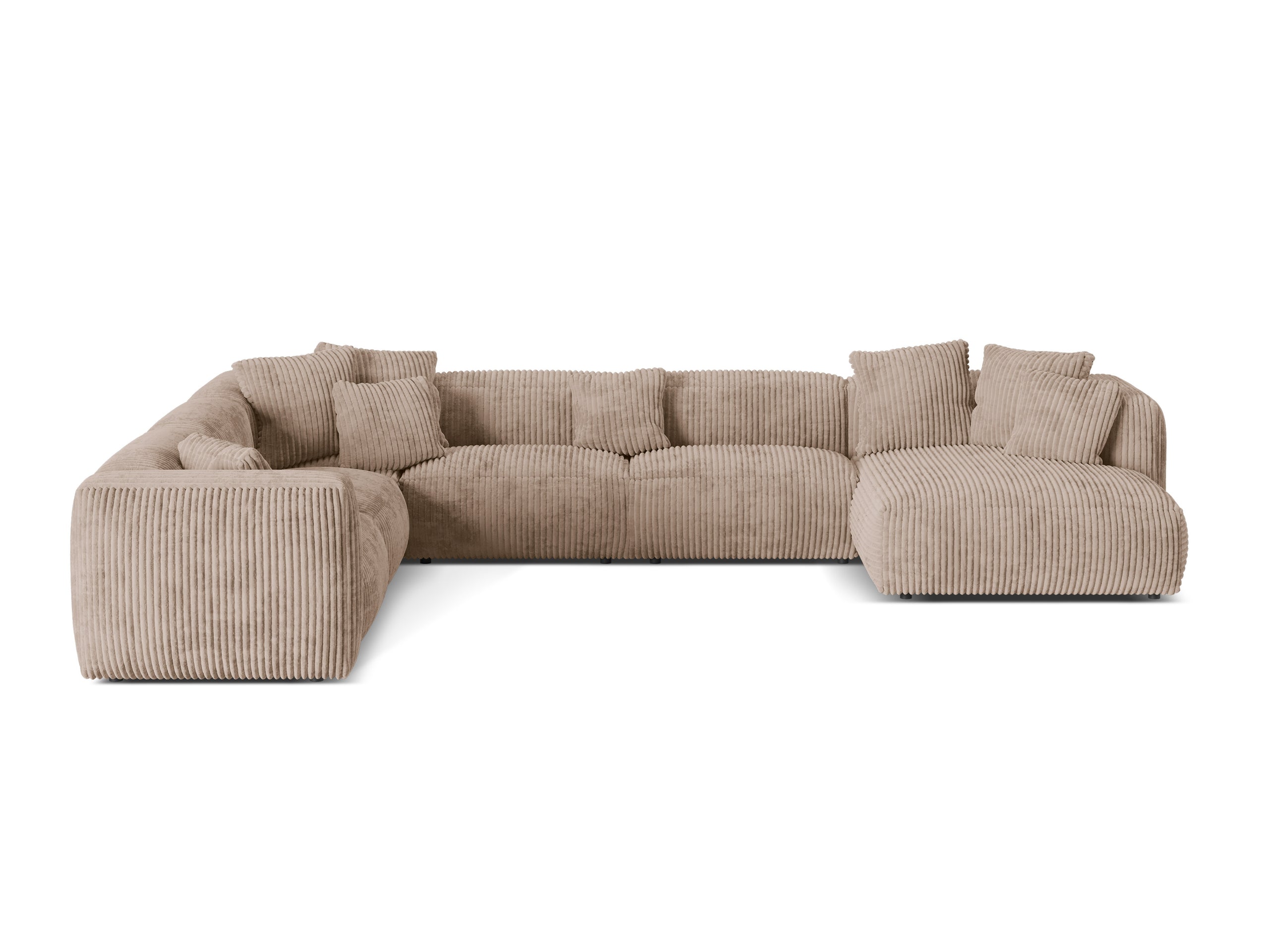 Micadoni Martina rohová sedačka - Menčester Tilia (Til17) - Žaluďová - Nohy: Čierny plast - Ľavé prevedenie - Variant 76 cm