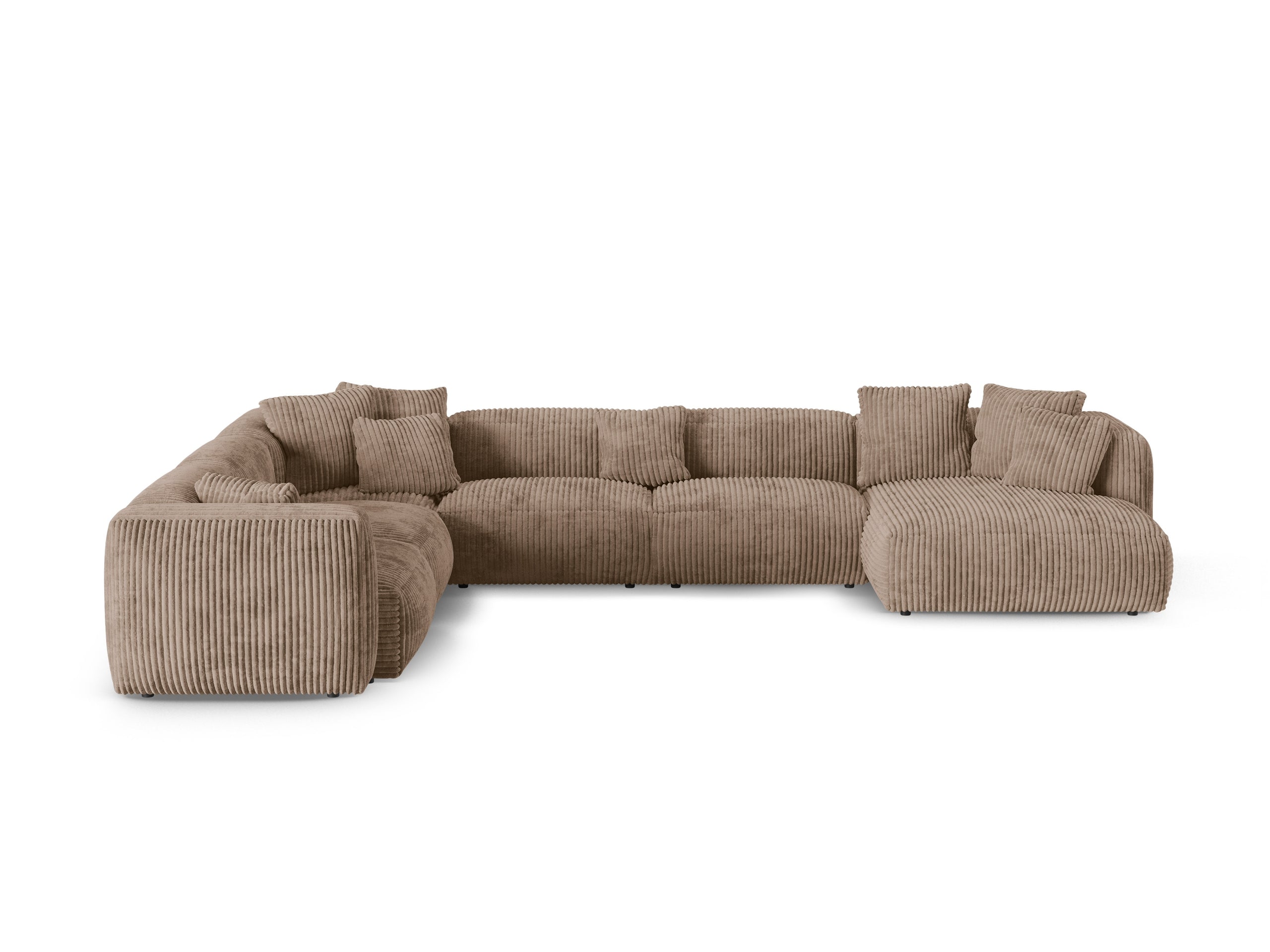 Micadoni Martina rohová sedačka - Menčester Tilia (Til17) - Žaluďová - Nohy: Čierny plast - Ľavé prevedenie - Variant 90 cm