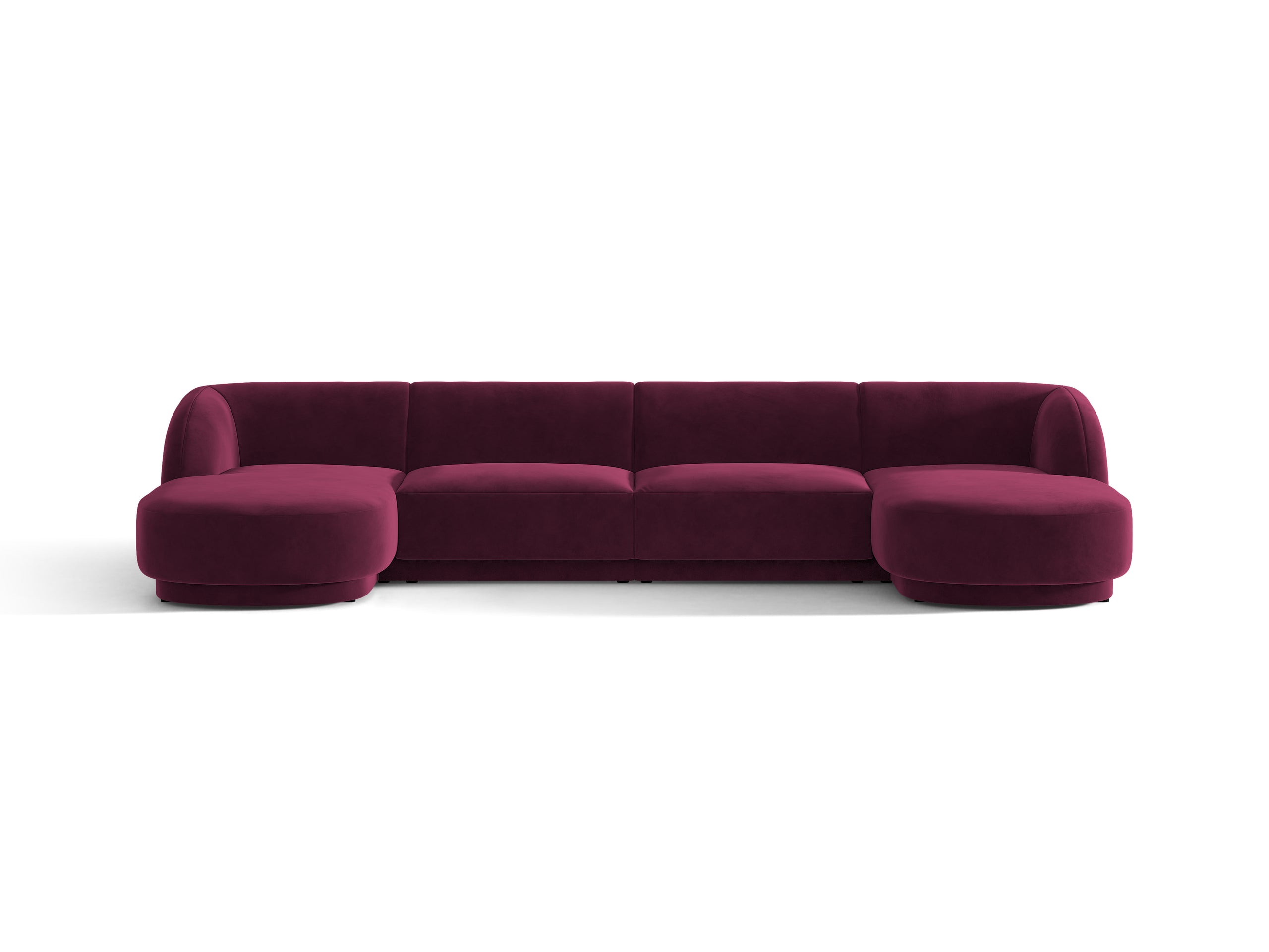 Micadoni Miley panoramatická sedačka 330 × 156 cm - Zamat Venus (Ven2932) - Vínová