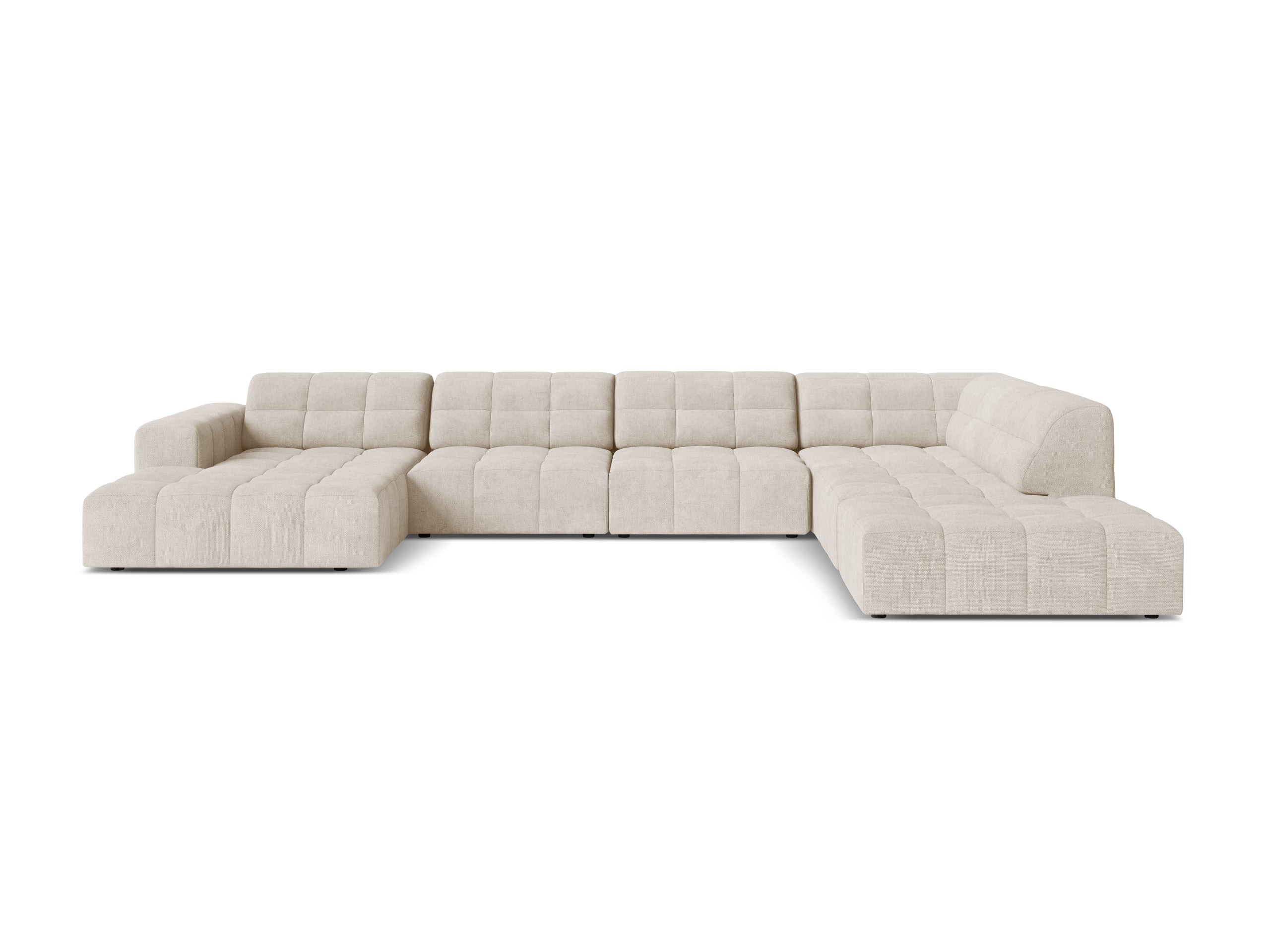 Micadoni Jennifer panoramatická sedačka 375 × 263 cm - Ženilka Eden (Eden2) - Svetlobéžová - Pravé prevedenie