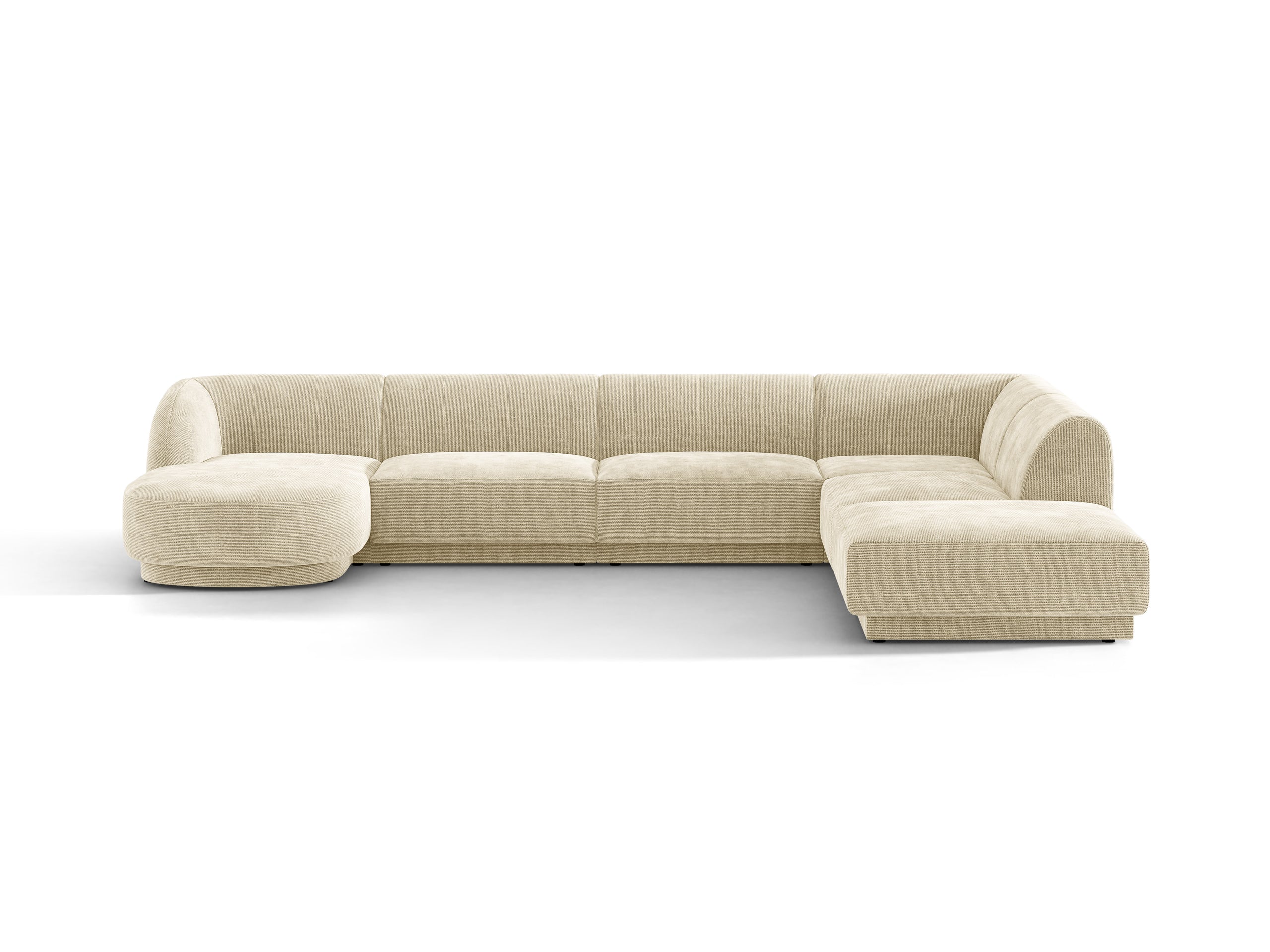 Micadoni Miley panoramatická sedačka 330 × 255 cm - Ženilka Haga (Haga23) - Svetlobéžová - Pravé prevedenie