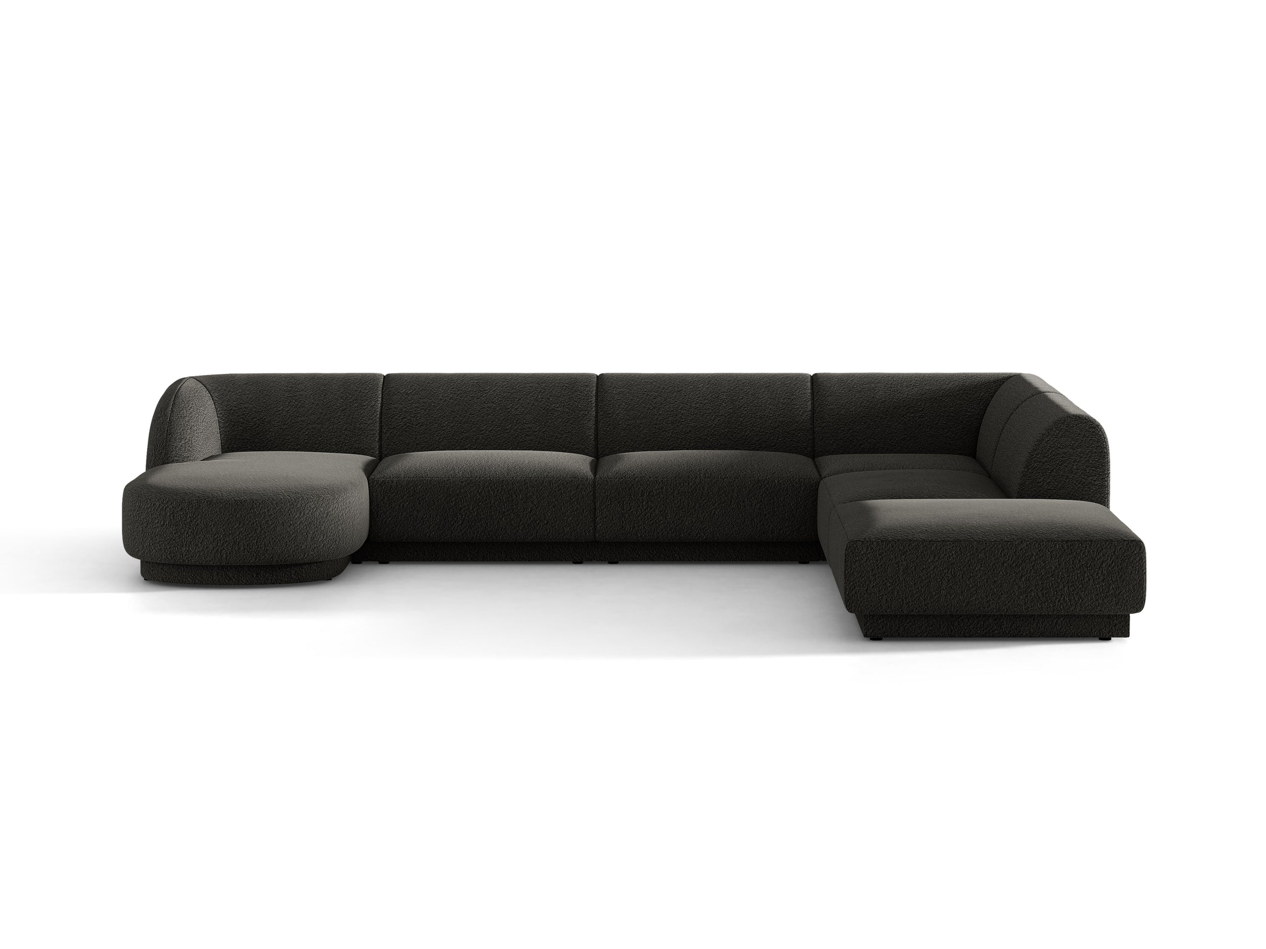 Micadoni Miley panoramatická sedačka 330 × 255 cm - Buklé Baloo (Bal2081) - Hnedá - Pravé prevedenie