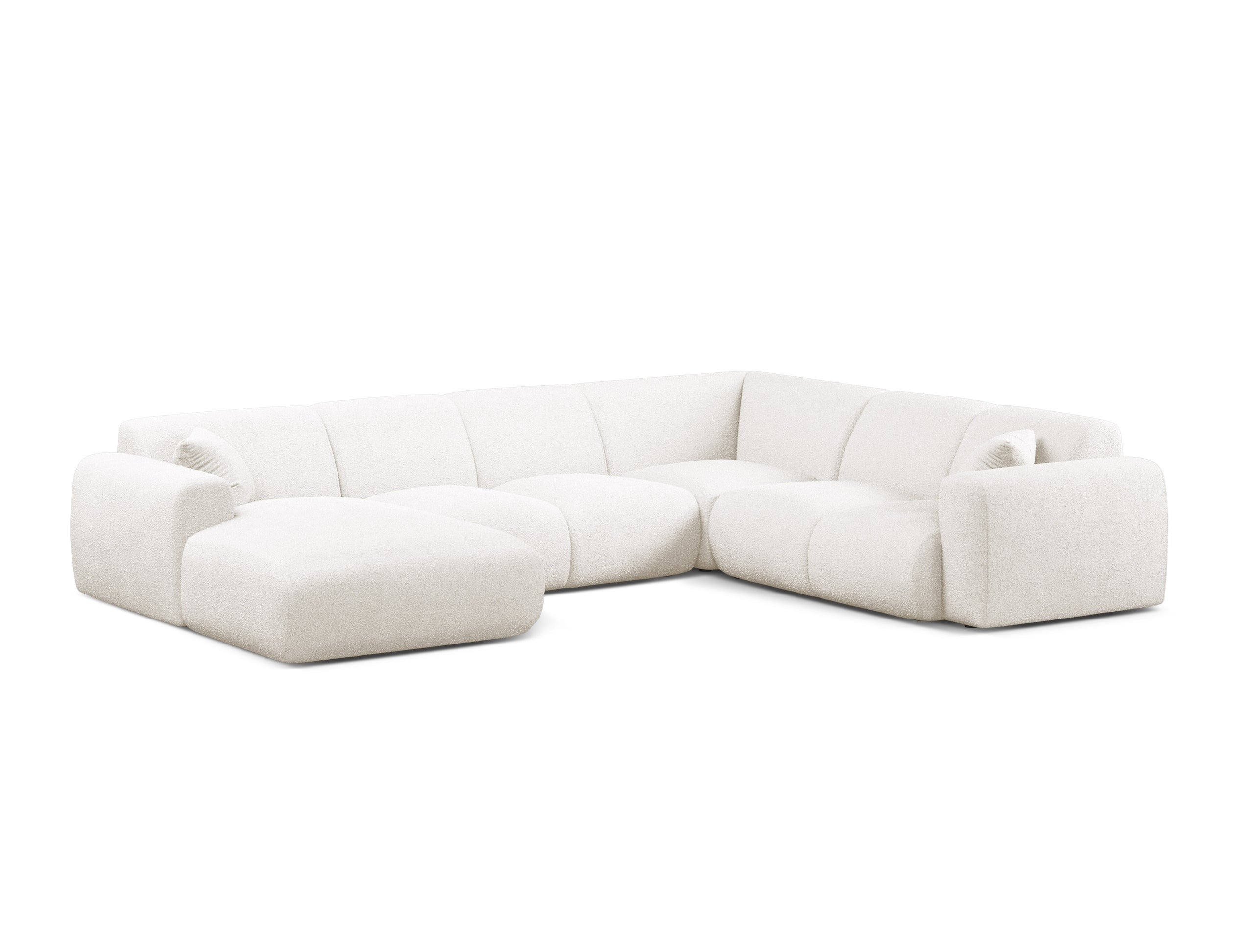 Micadoni Molino panoramatická sedačka 326 × 252 cm - Buklé Baloo (Bal2073) - Biela - Pravé prevedenie
