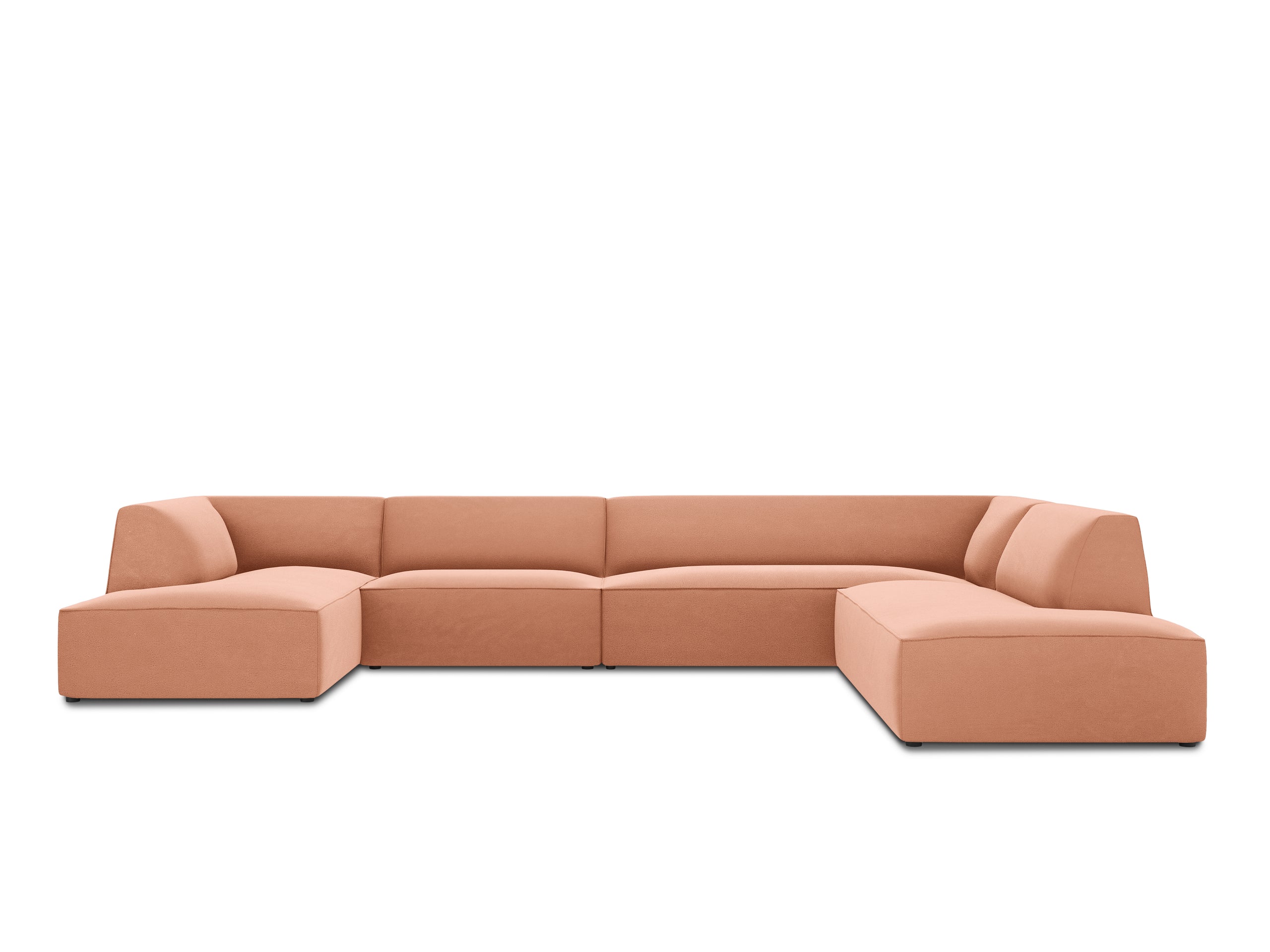 Micadoni Ruby panoramatická sedačka 366 × 273 cm - Zamat Salvador (Sal11) - Ružová - Pravé prevedenie