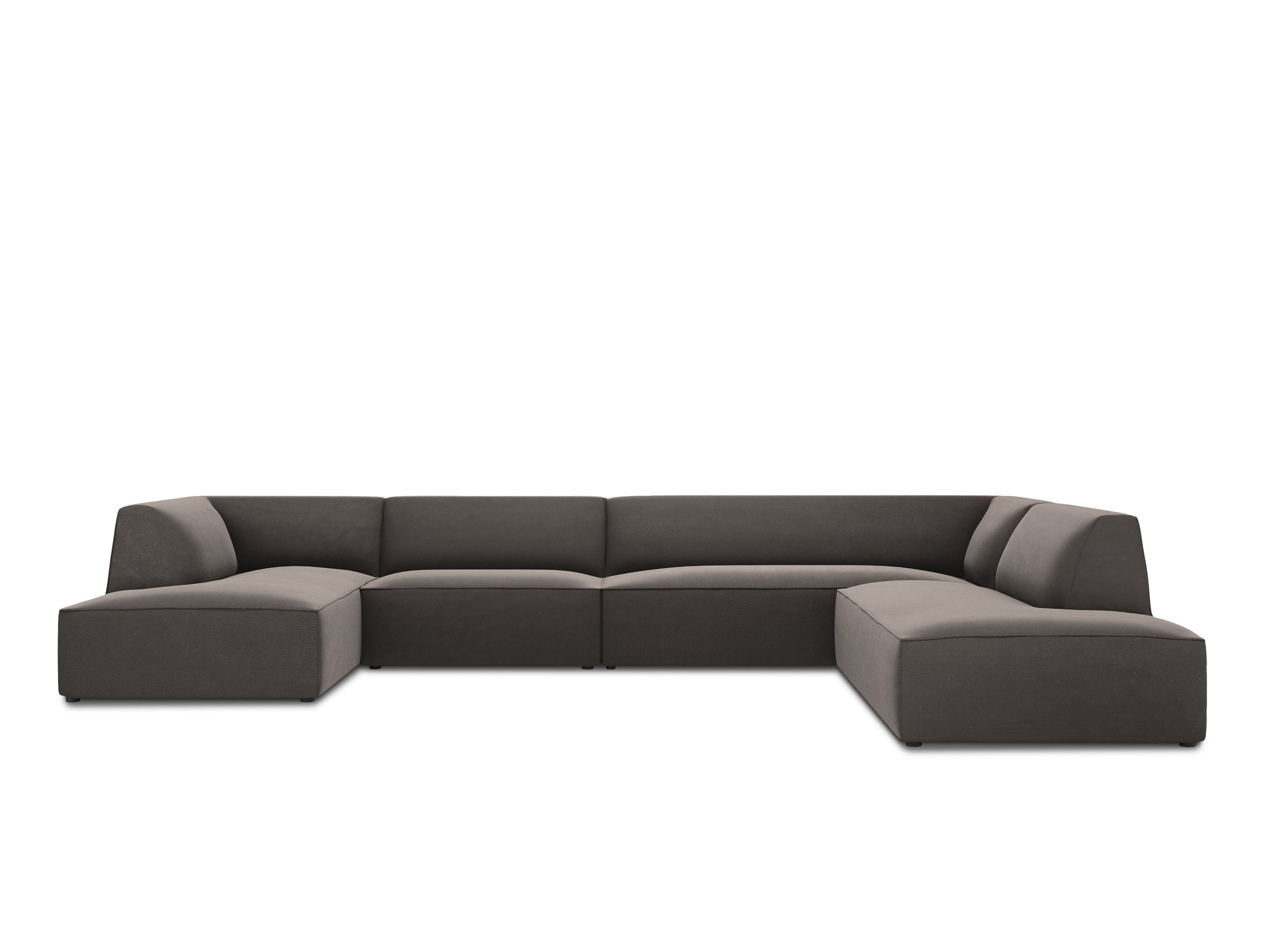 Micadoni Ruby panoramatická sedačka 366 × 273 cm - Zamat Salvador (Sal18) - Tmavosivá - Pravé prevedenie