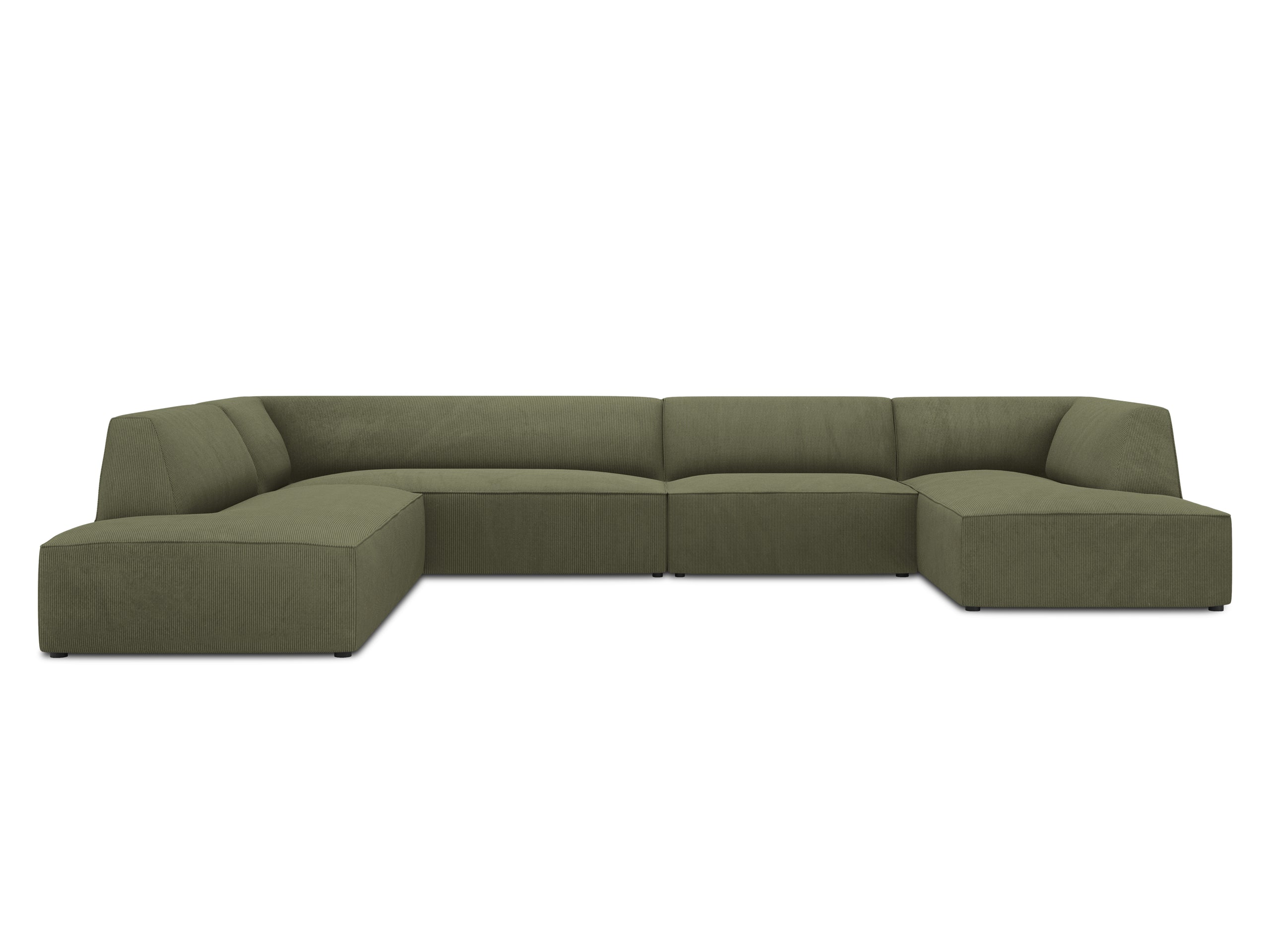Micadoni Ruby panoramatická sedačka 366 × 273 cm - Menčester Scala (Scafor) - Zelená - Ľavé prevedenie