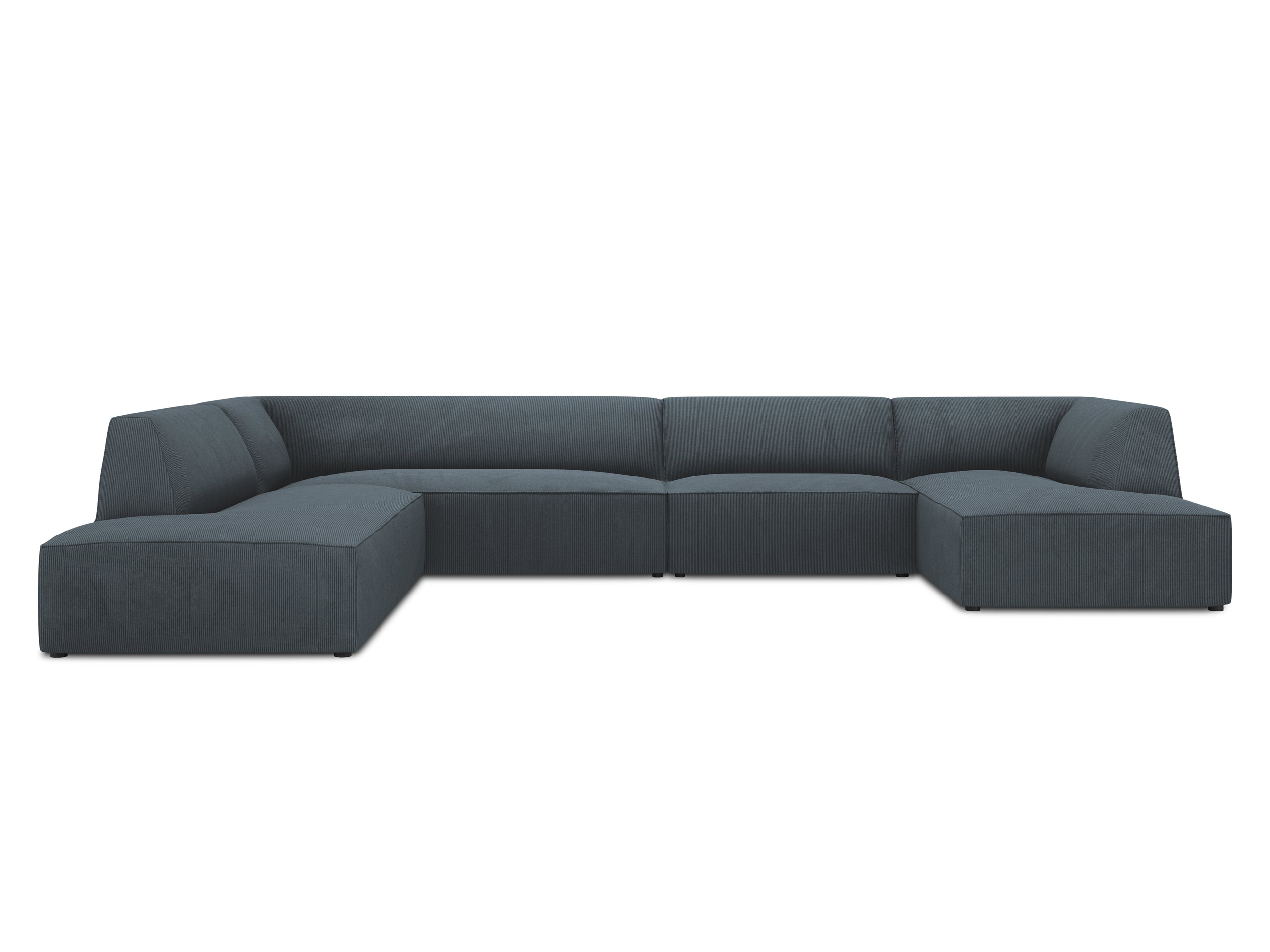 Micadoni Ruby panoramatická sedačka 366 × 273 cm - Menčester Scala (Scaoce) - Modrá - Ľavé prevedenie