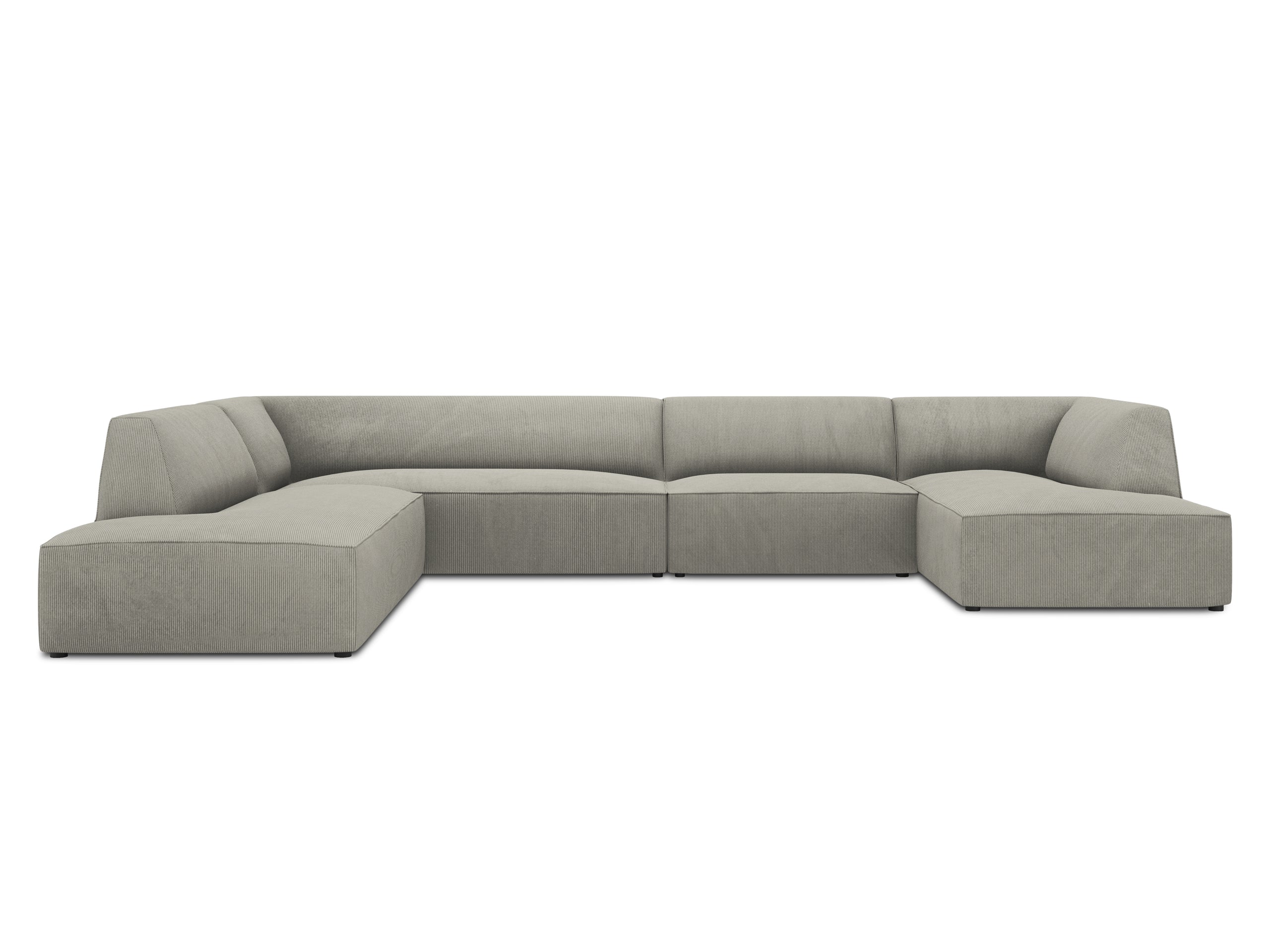 Micadoni Ruby panoramatická sedačka 366 × 273 cm - Menčester Scala (Scaash) - Svetlosivá - Ľavé prevedenie