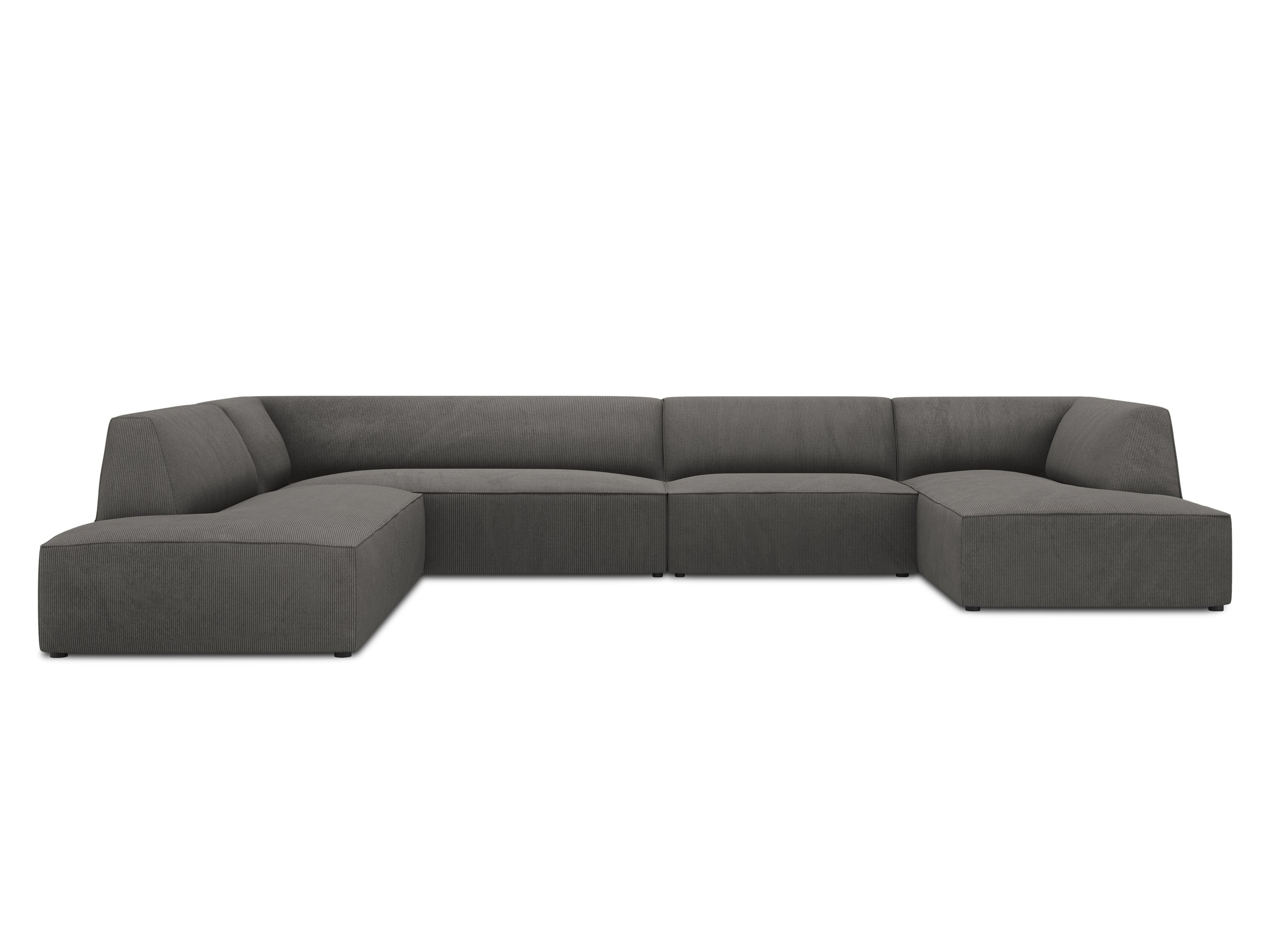 Micadoni Ruby panoramatická sedačka 366 × 273 cm - Menčester Scala (Scaant) - Tmavosivá - Ľavé prevedenie