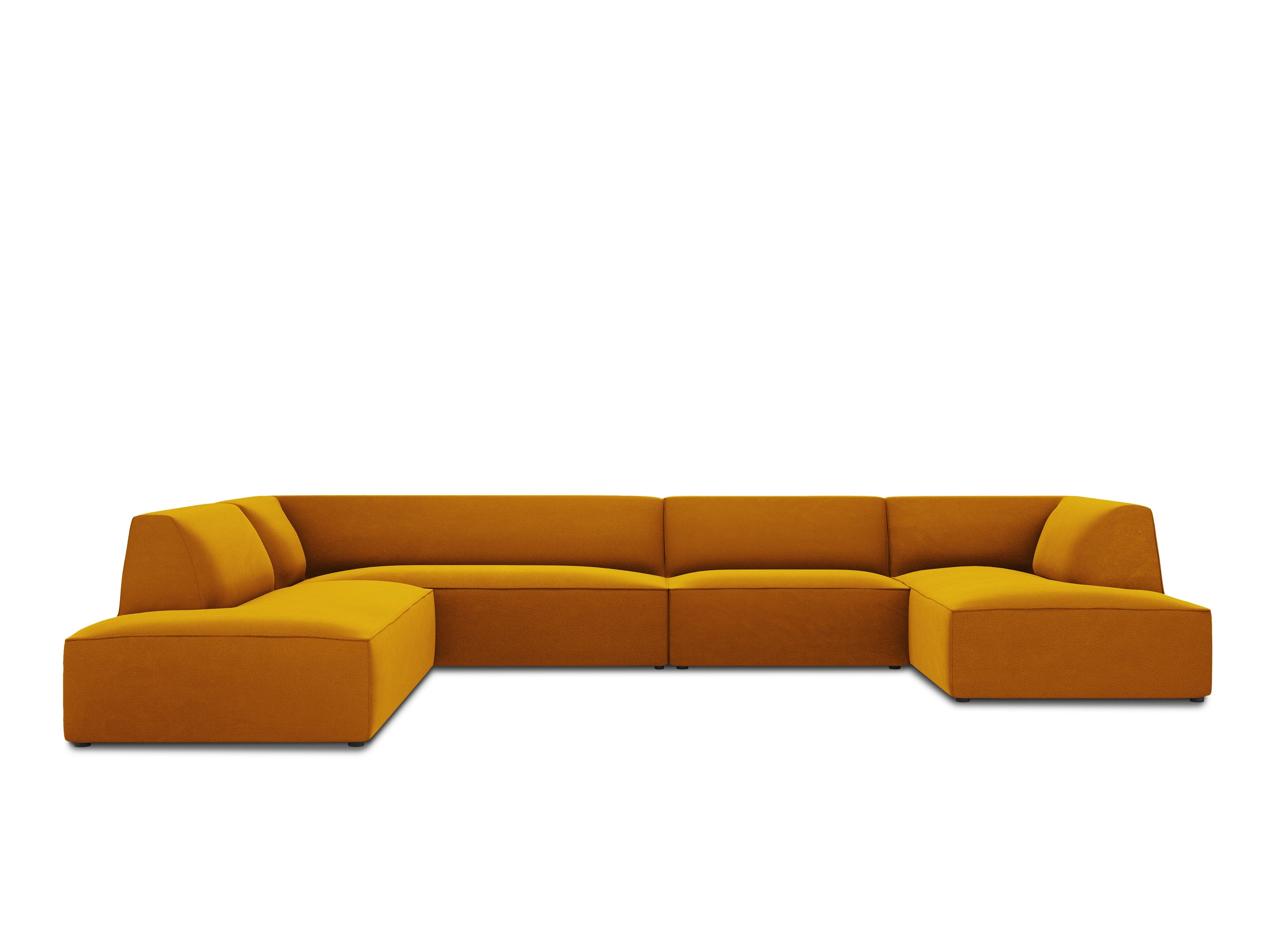 Micadoni Ruby panoramatická sedačka 366 × 273 cm - Zamat Salvador (Sal10) - Žltá - Ľavé prevedenie