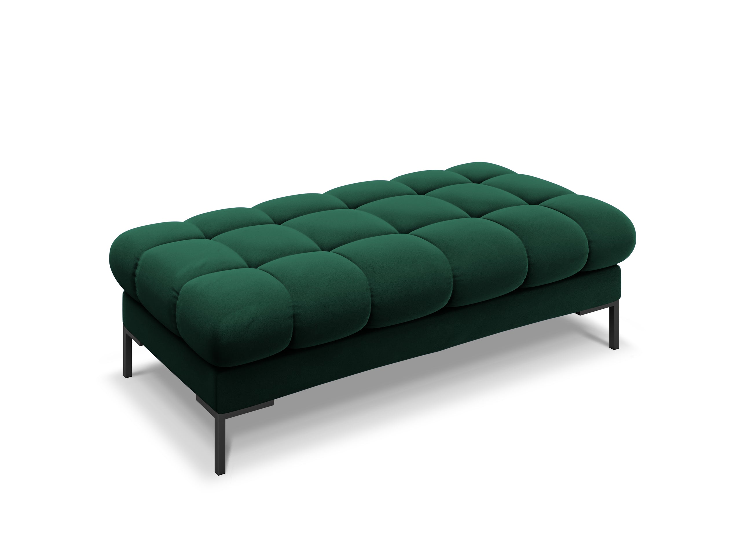 Micadoni Mamaia čalúnená lavica 133 × 62 cm - Zamat Bluvel (Blu78) - Fľaškovozelená