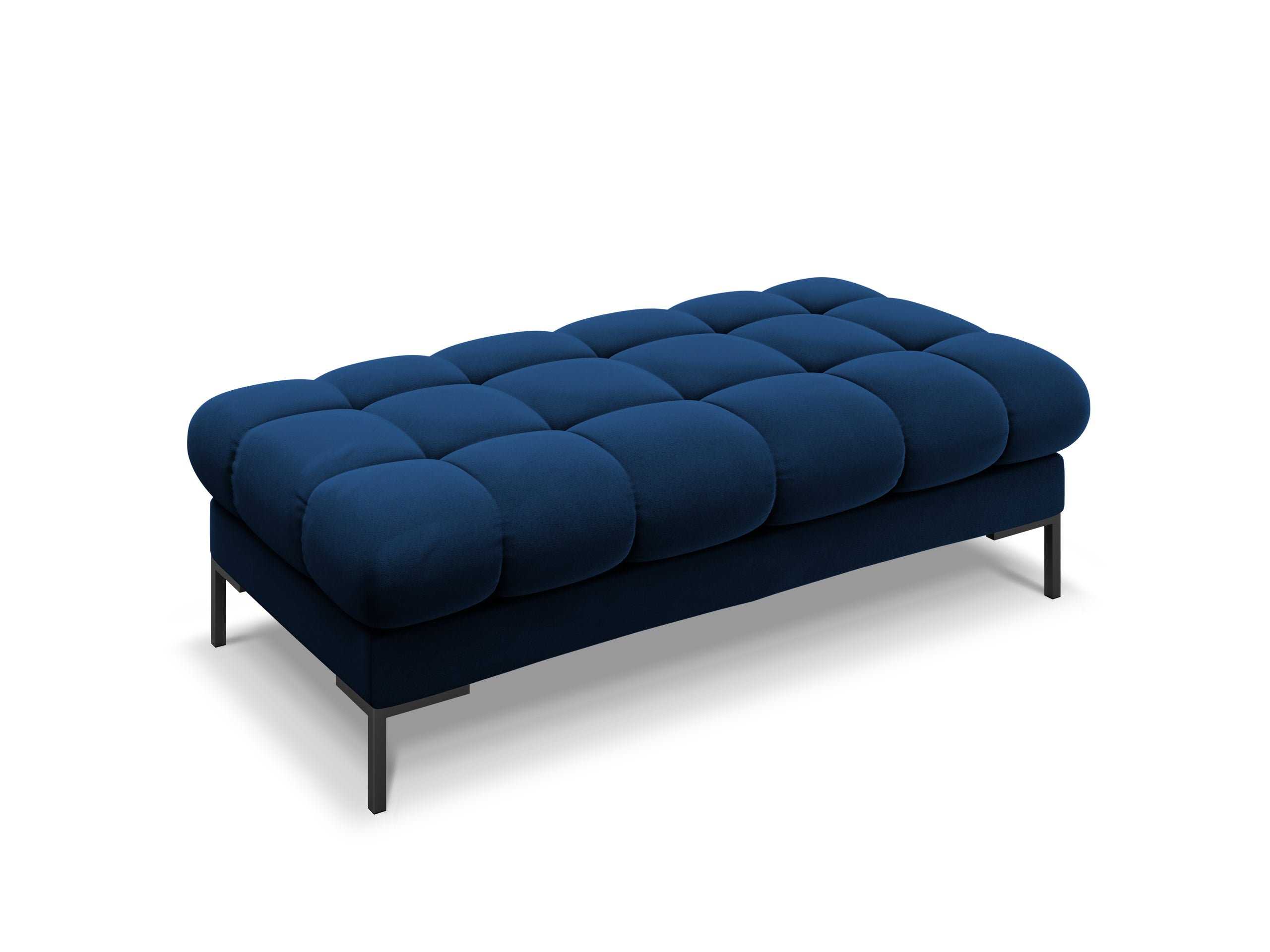Micadoni Mamaia čalúnená lavica 133 × 62 cm - Zamat Bluvel (Blu86) - Kráľovská modrá